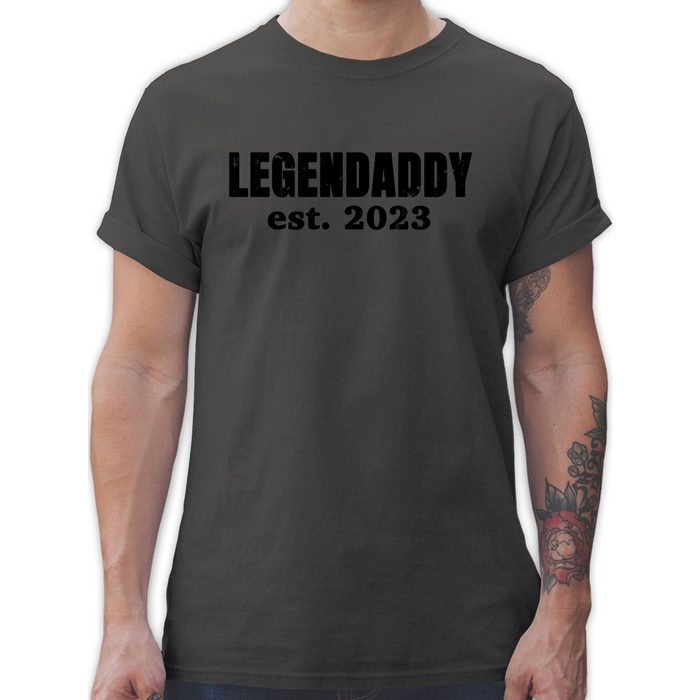 Shirtracer T-Shirt Legendaddy est. 2023 - Vatertag Geschenk für Papa - Herren Premium T-Shirt papa t shirt mit spruch - geschenk vatertag t-shirt - zum papatag