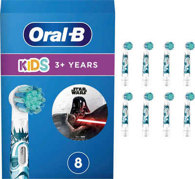 Oral-B Aufsteckbürsten Kids Star Wars, extra weiche Borsten, ab 3 Jahren, Design kann variieren, 8 Stück