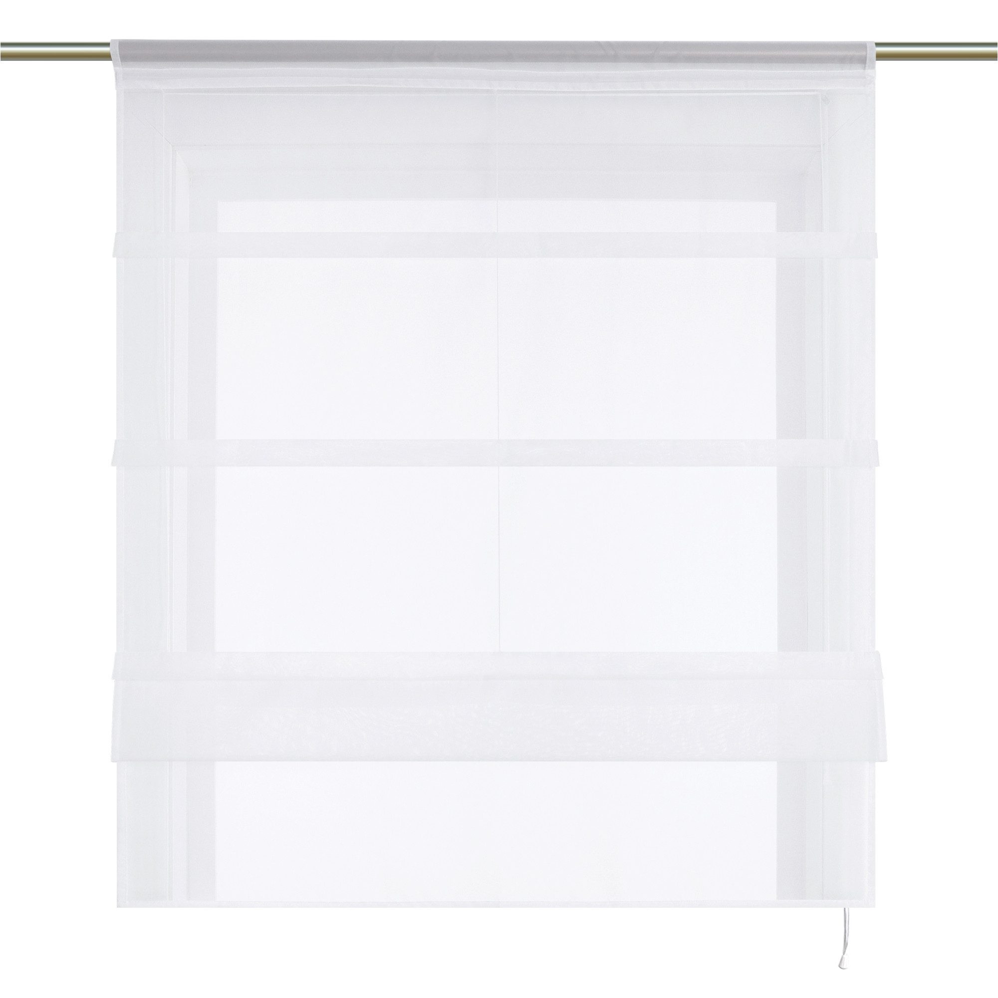 Joyswahl Raffrollo Oonagh, mit Stangendurchzug, Voile Uni, Bistrogardinen m günstig online kaufen