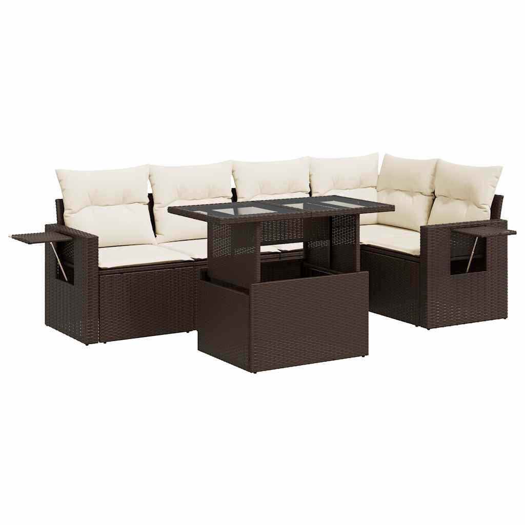 vidaXL Gartenlounge-Set 6-tlg. Garten-Sofagarnitur mit Kissen günstig online kaufen