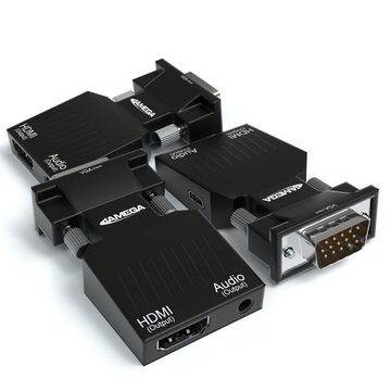 JAMEGA VGA zu HDMI Adapter 1080P 60Hz Audio VGA auf HDMI PC, Laptop, Computer HDMI-Adapter