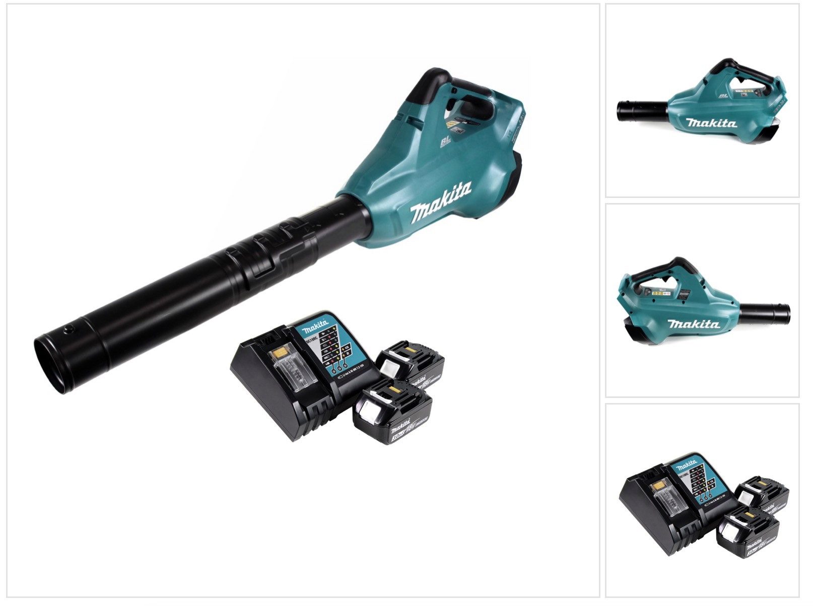 Makita Akku-Laubbläser DUB 362 RF Akku Laubbläser 2x18V + 2x Akku 3,0Ah + Ladegerät