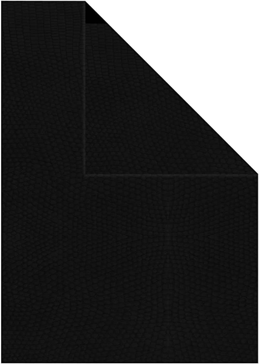 Creotime Zeichenpapier Duo Papier Strukturpapier, 20Bl cm, A4 21x30 Schwarz 100g