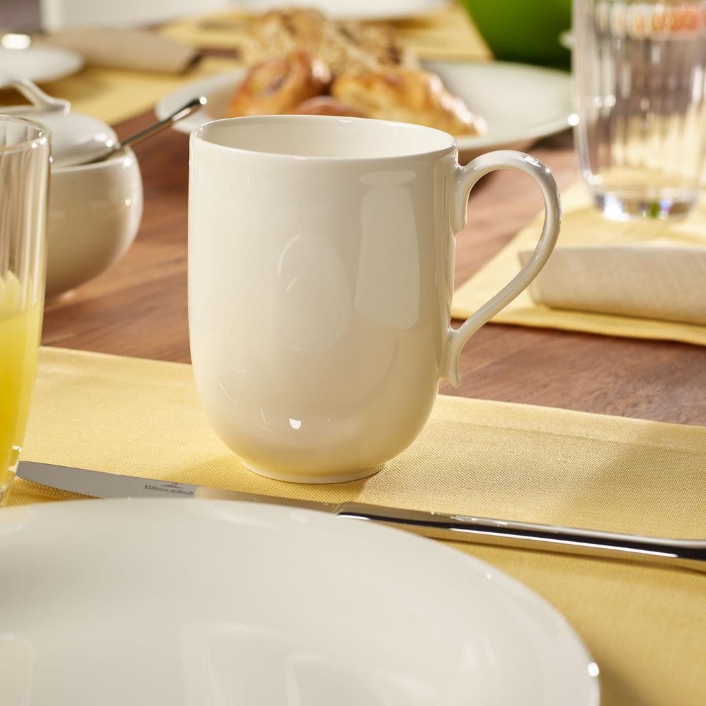 Villeroy & Boch Becher New Cottage Basic Latte Macchiato Becher 370 ml, 6-tlg., Porzellan