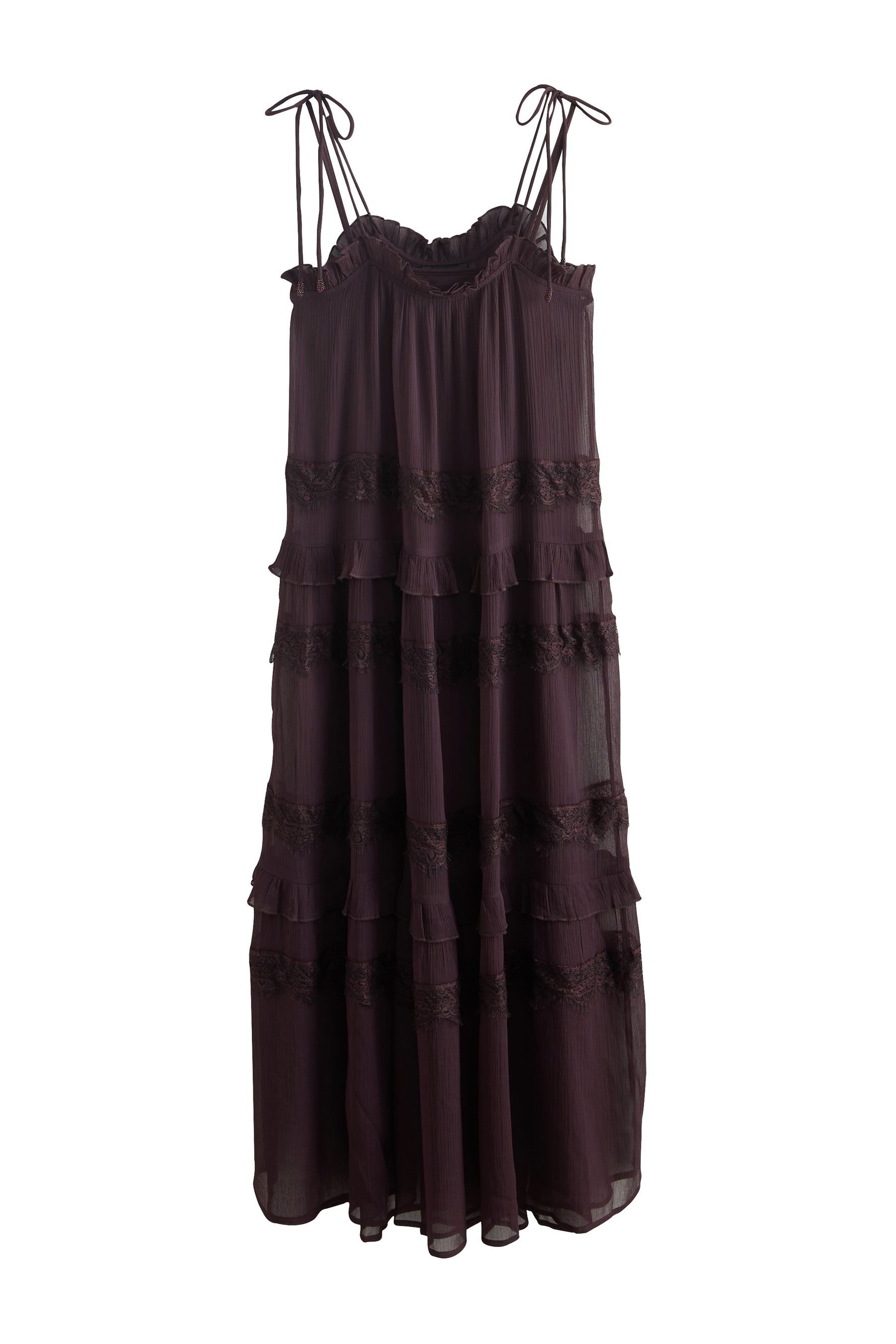 Next Strandkleid Maxikleid Netzstoff mit geschürten Trägern (2-tlg)