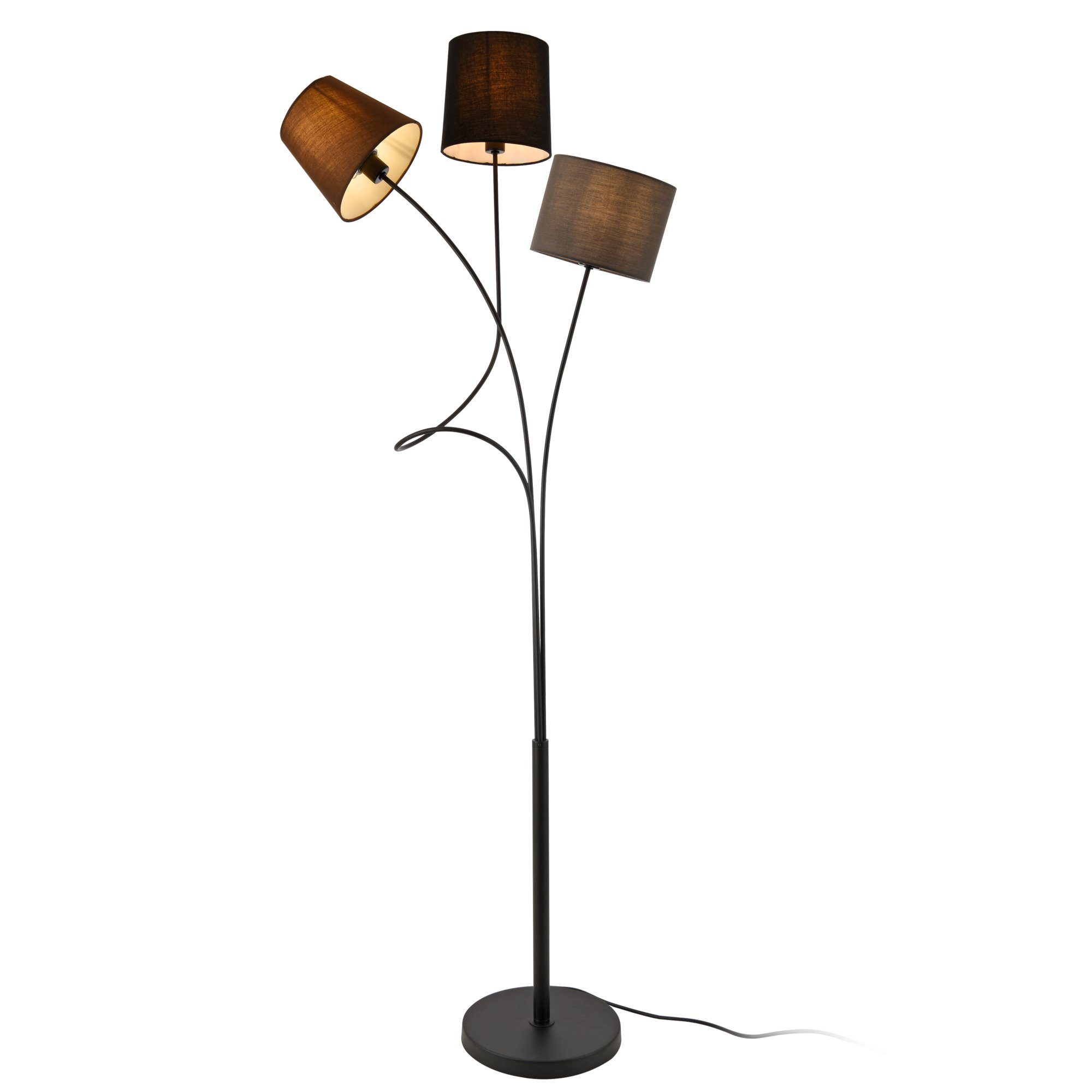 3-flammig Stehlampe, »Twist« ohne lux.pro Stehlampe Leuchtmittel, Schwarz/Braun/Grau