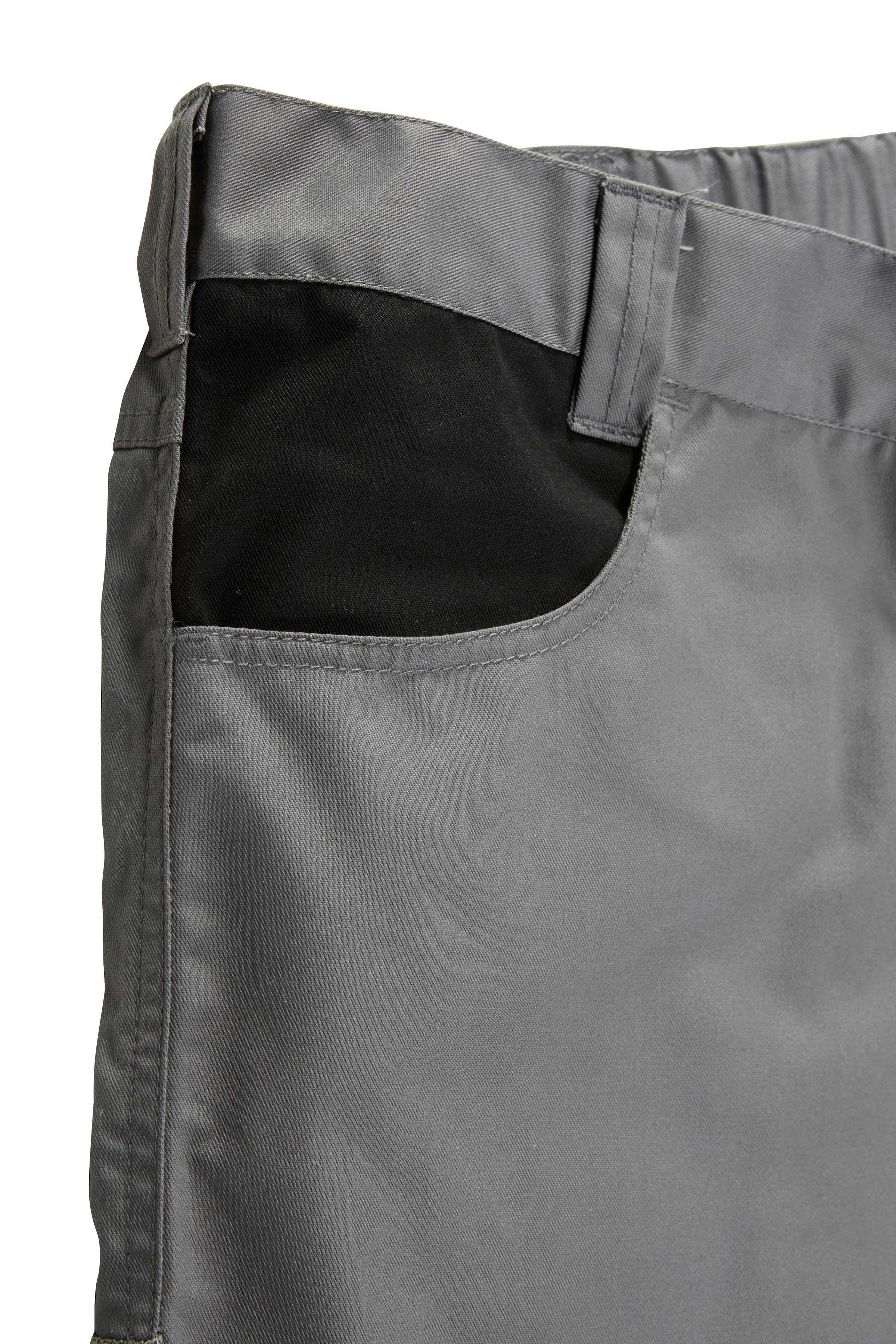 more safety& grau-schwarz Pull Arbeitsshorts mar Reflexeinsatz mit