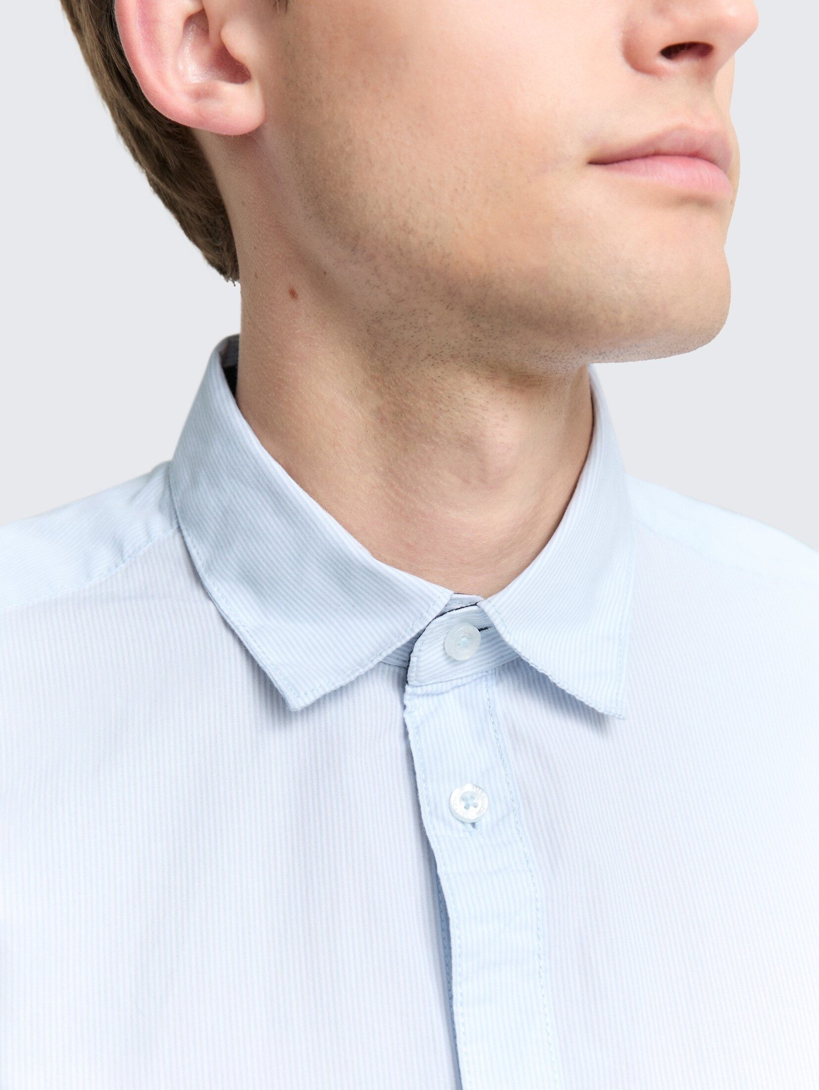 TOM TAILOR Langarmhemd Blusen & Shirts Fitted Hemd aus Baumwolle
