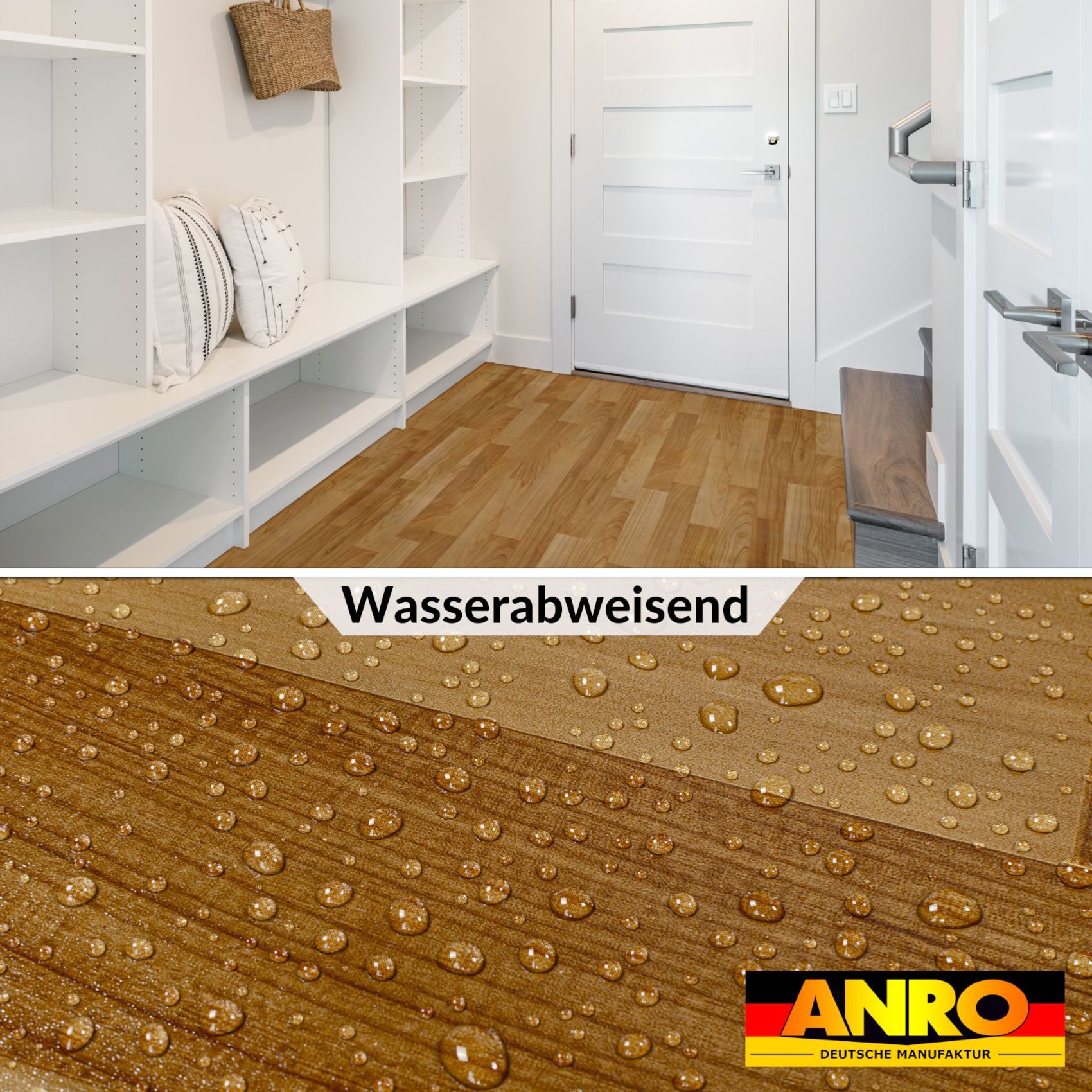 ANRO Vinylboden IMOS Bodenbelag Holzimitation Linoleum PVC-Bodenbelag gerollt, Feuchtigkeitsbarriere feine Optik, Wasserbeständig Langlebig PVC Matte in Größe: 100x140cm