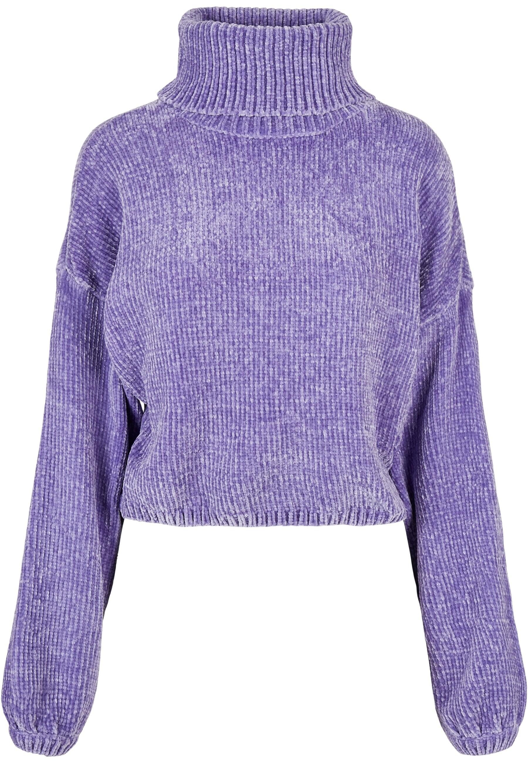 Sweatshirt Urban Classics Damen Ladies Short Chenille Turtleneck Sweater