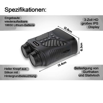 Novzep Nachtsichtgerät Digitales Fernglas, Mit 2.5K Ultra HD-Infrarot-Nachtsicht