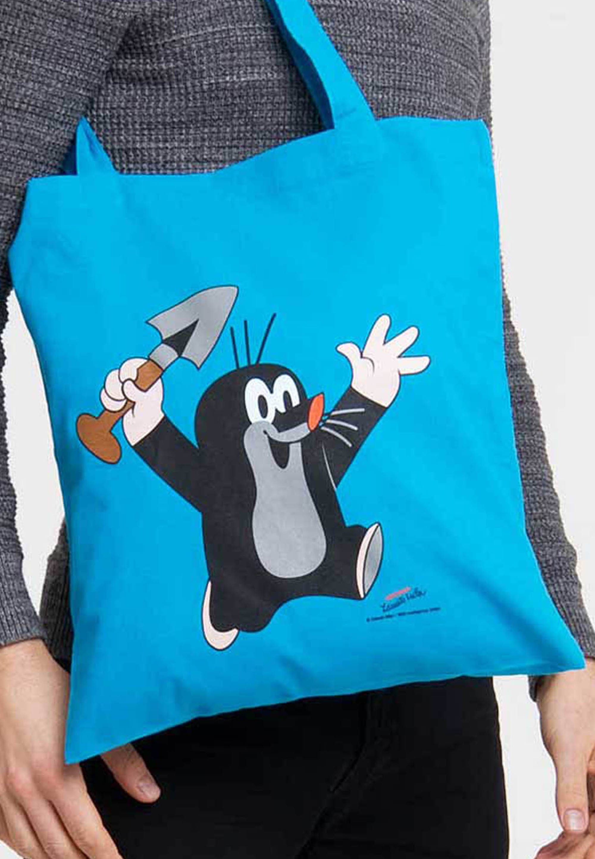 LOGOSHIRT Henkeltasche Baumwolltasche Der kleine Maulwurf, mit coolem Druckmotiv