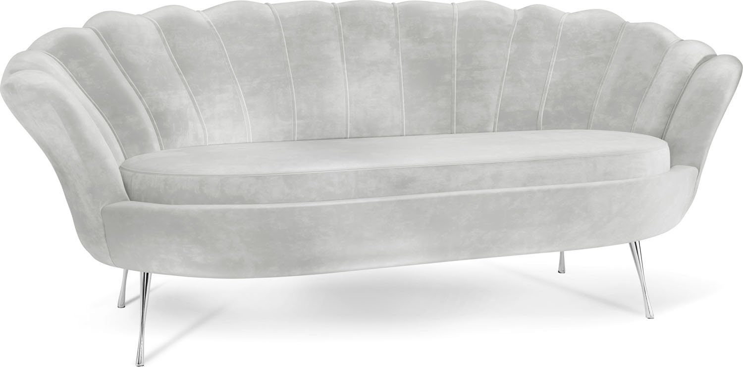WFL GROUP Sofa Muschel, Samt 3-Sitzer günstig online kaufen