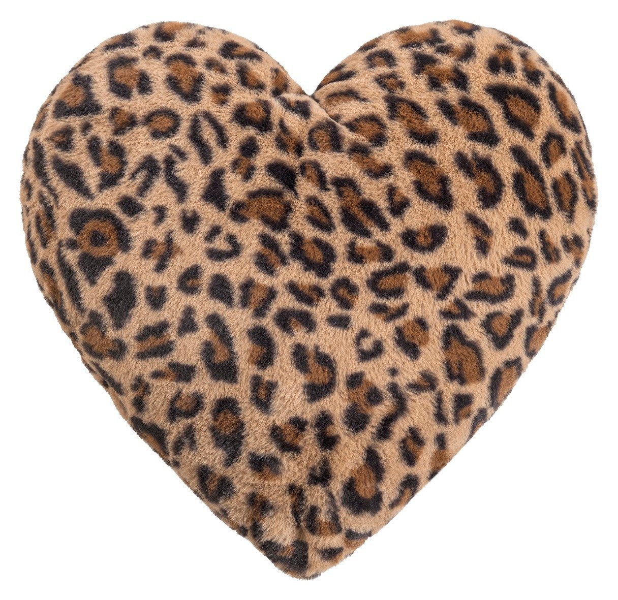 Magma Heimtex Декоративные подушки Herzkissen Panther, Fellimitat Tiermuster Leopardenmuster mit Reißverschluss ca. 43 cm