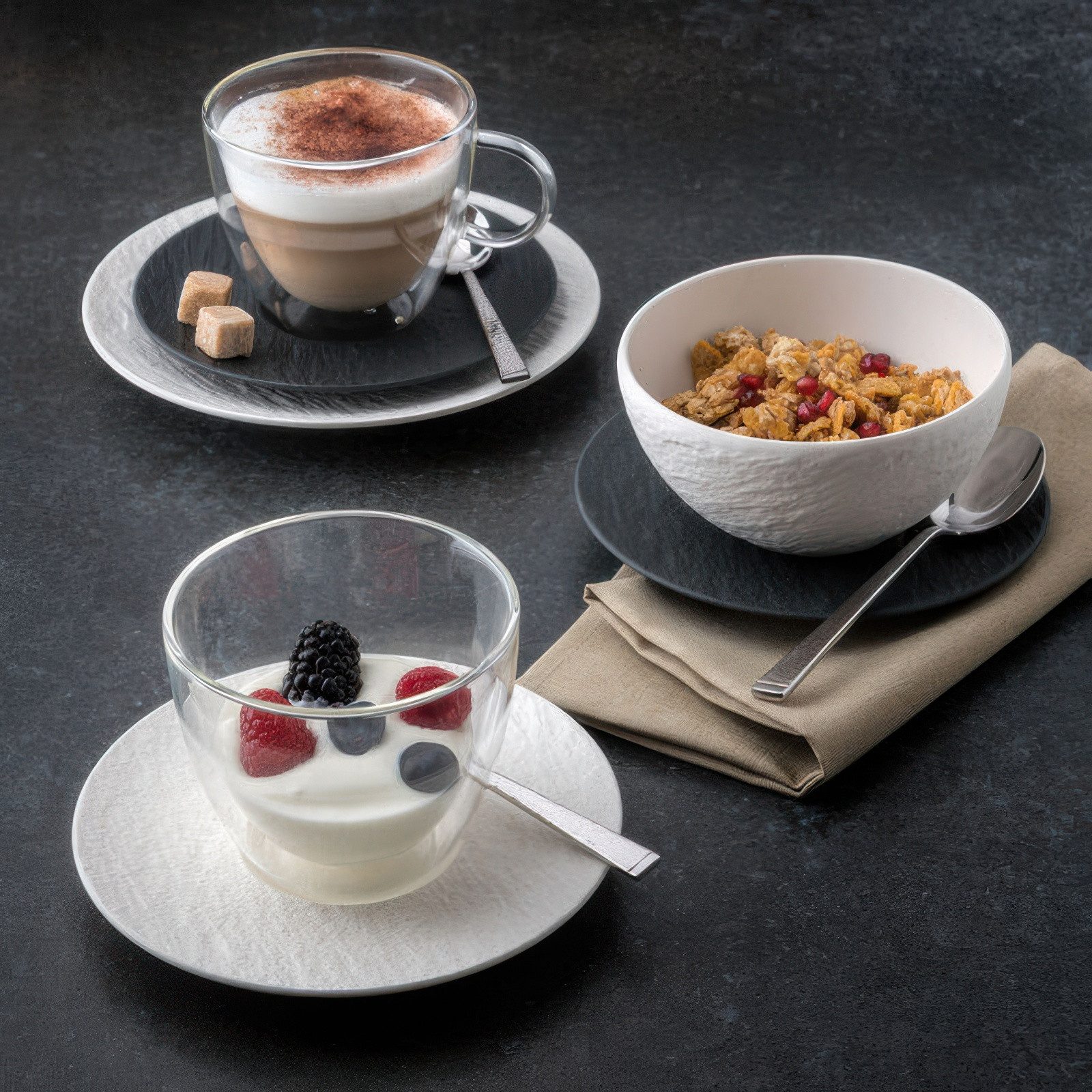 Villeroy & Boch Frühstücksteller Manufacture Rock blanc, Spülmaschinengeeignet