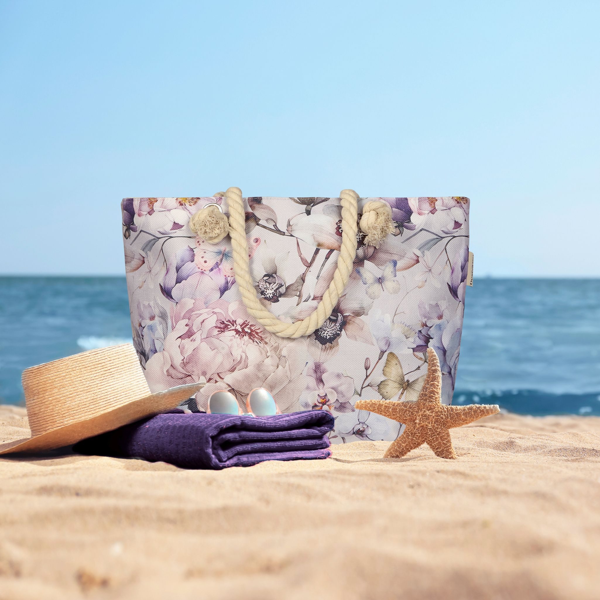 JACK Strandtasche Strandtasche Reißverschluss Baumwolle Descanso, günstig online kaufen