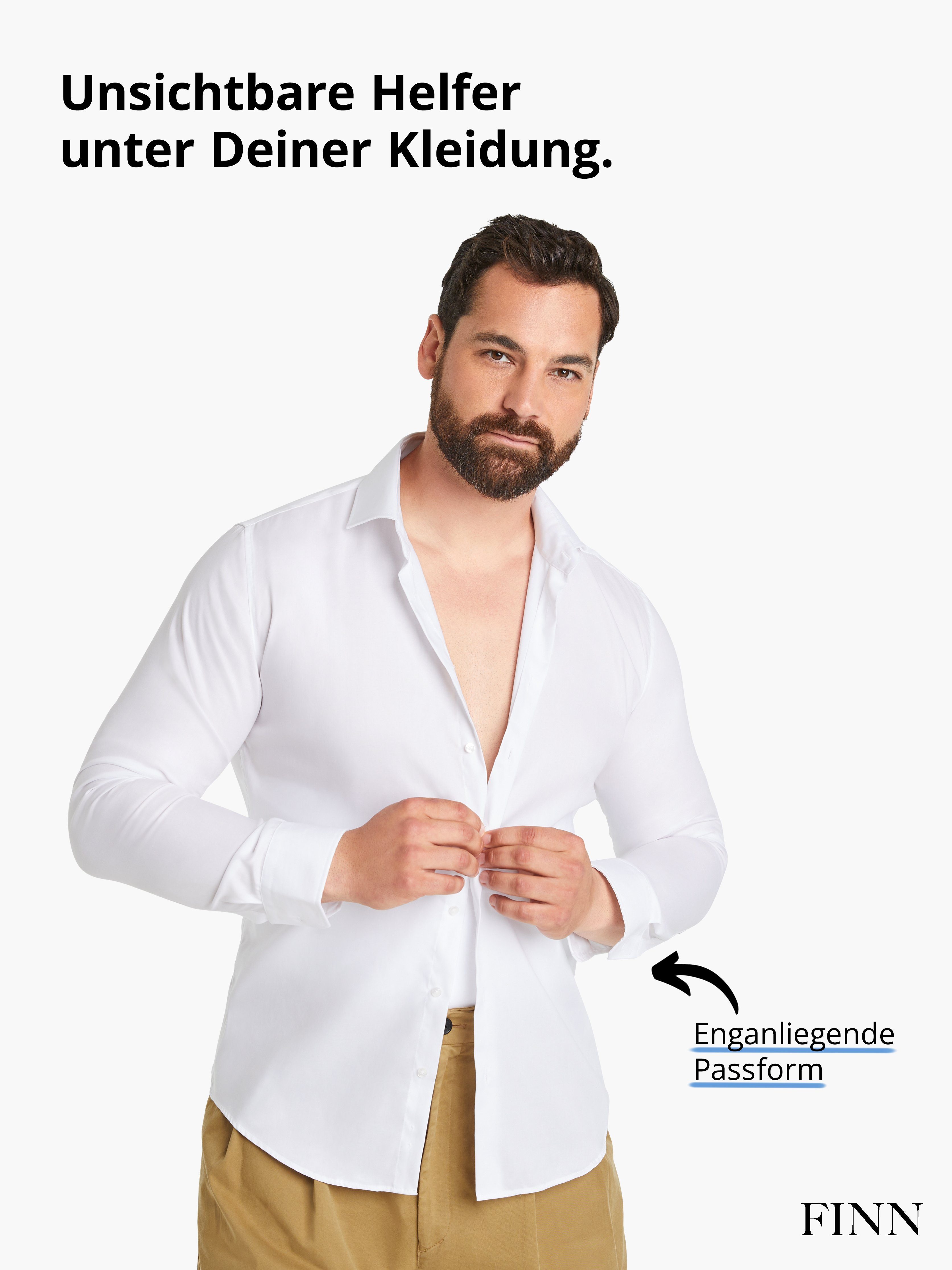 für Starker Shapinghose Design Männer Body-Shaper FINN Weiß Kompressions-Gürtel Herren