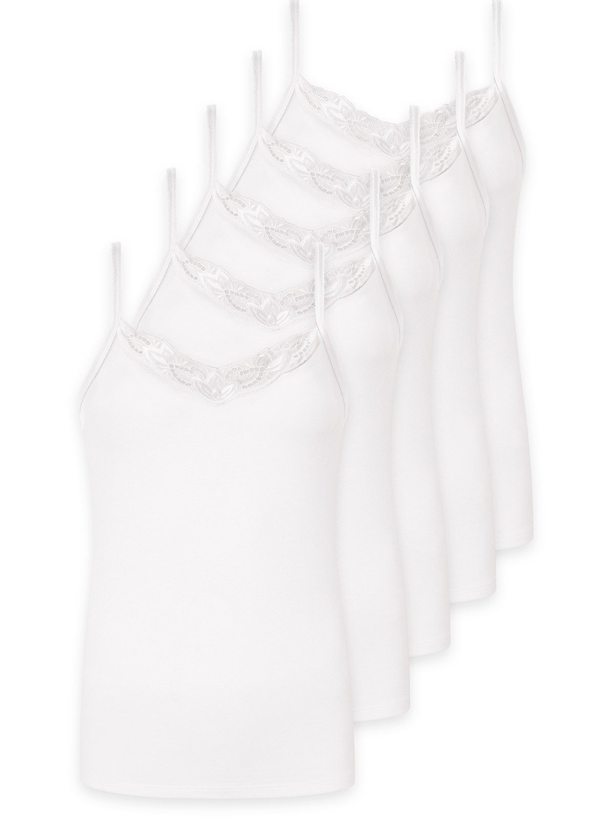 Schöller Achseltop 5er Pack Damen Trägerhemd Baumwolle Supergekämmt (Packun günstig online kaufen