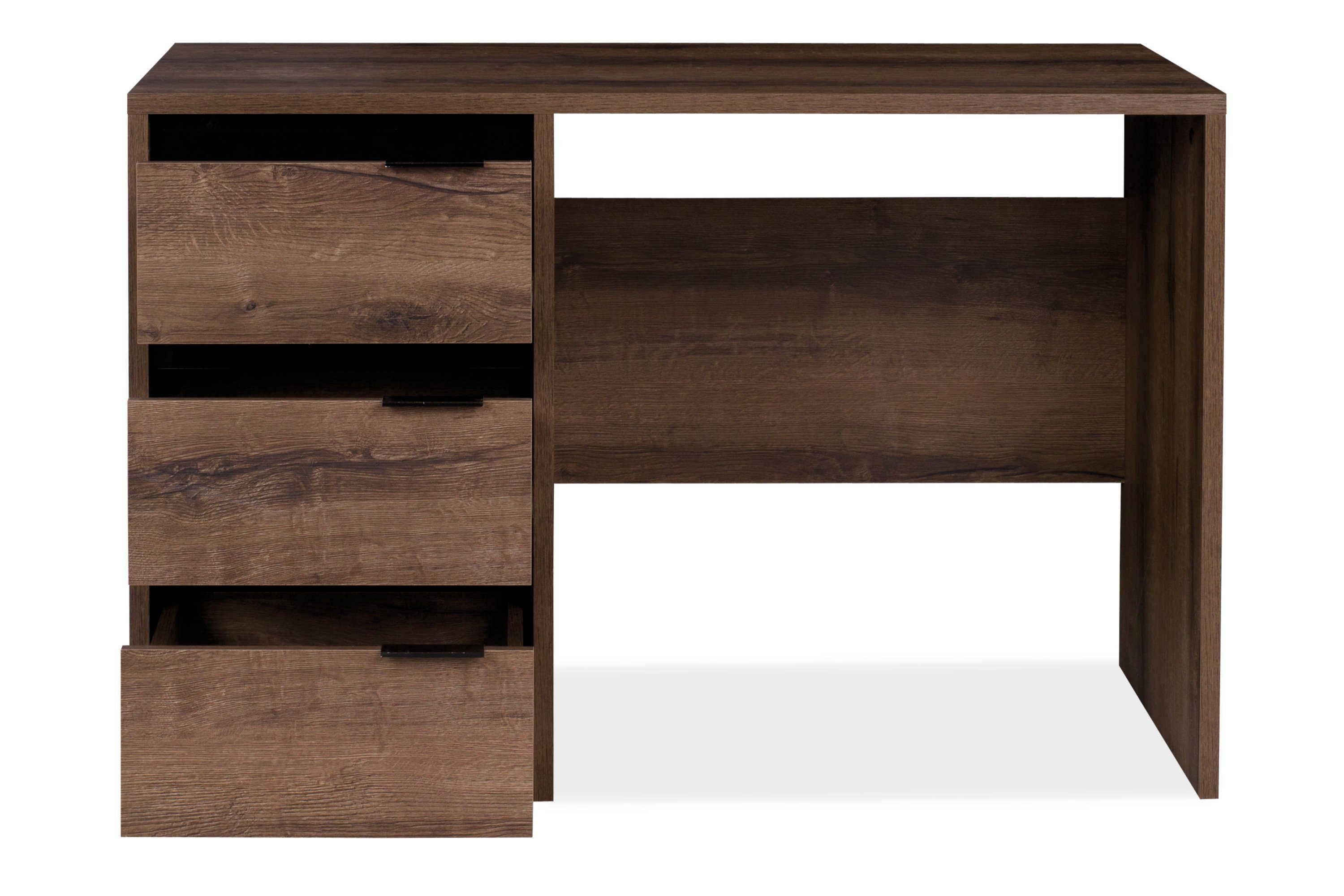 Konsimo mit Schreibtisch, MERO Schreibtisch zeitloses Design Holztextur, Schubladen,