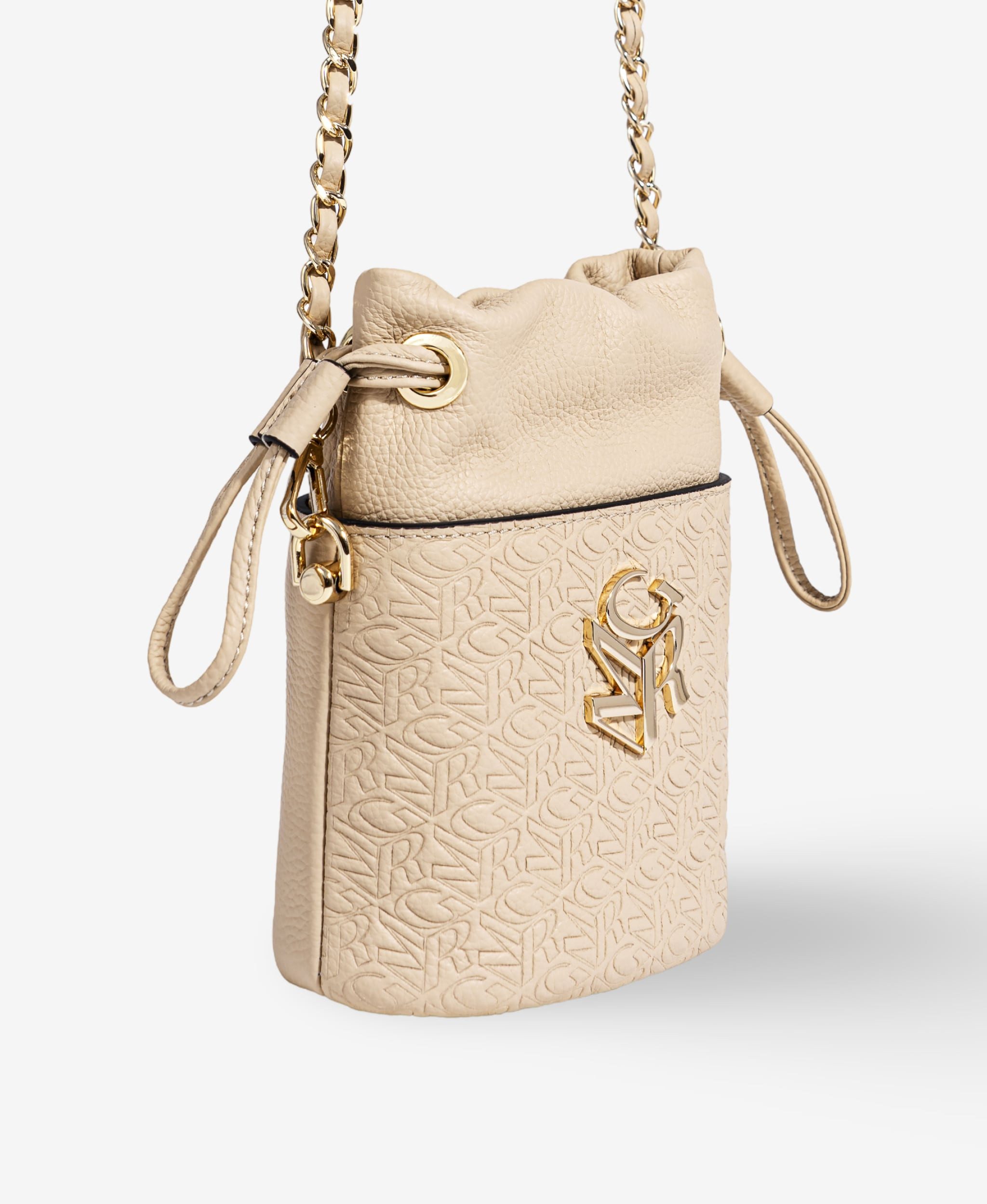 GLAMIRA Handtasche TechElegance Premier Beige Handytasche (1-tlg), echt Leder