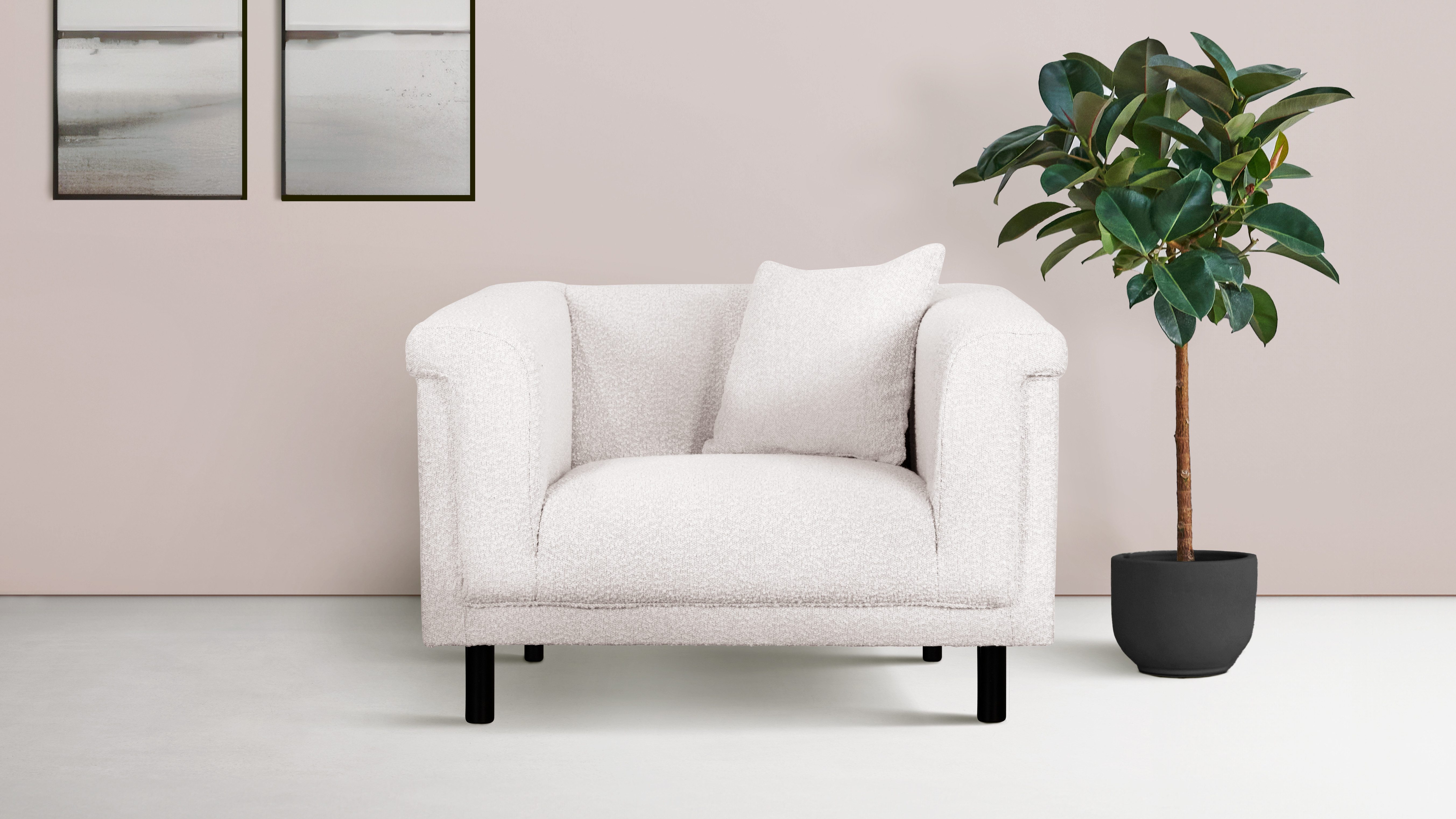 INOSIGN Кресла AGNIA B/T/H: 100/85/71 cm, incl. Zierkissen, auch in Cord und Bouclé