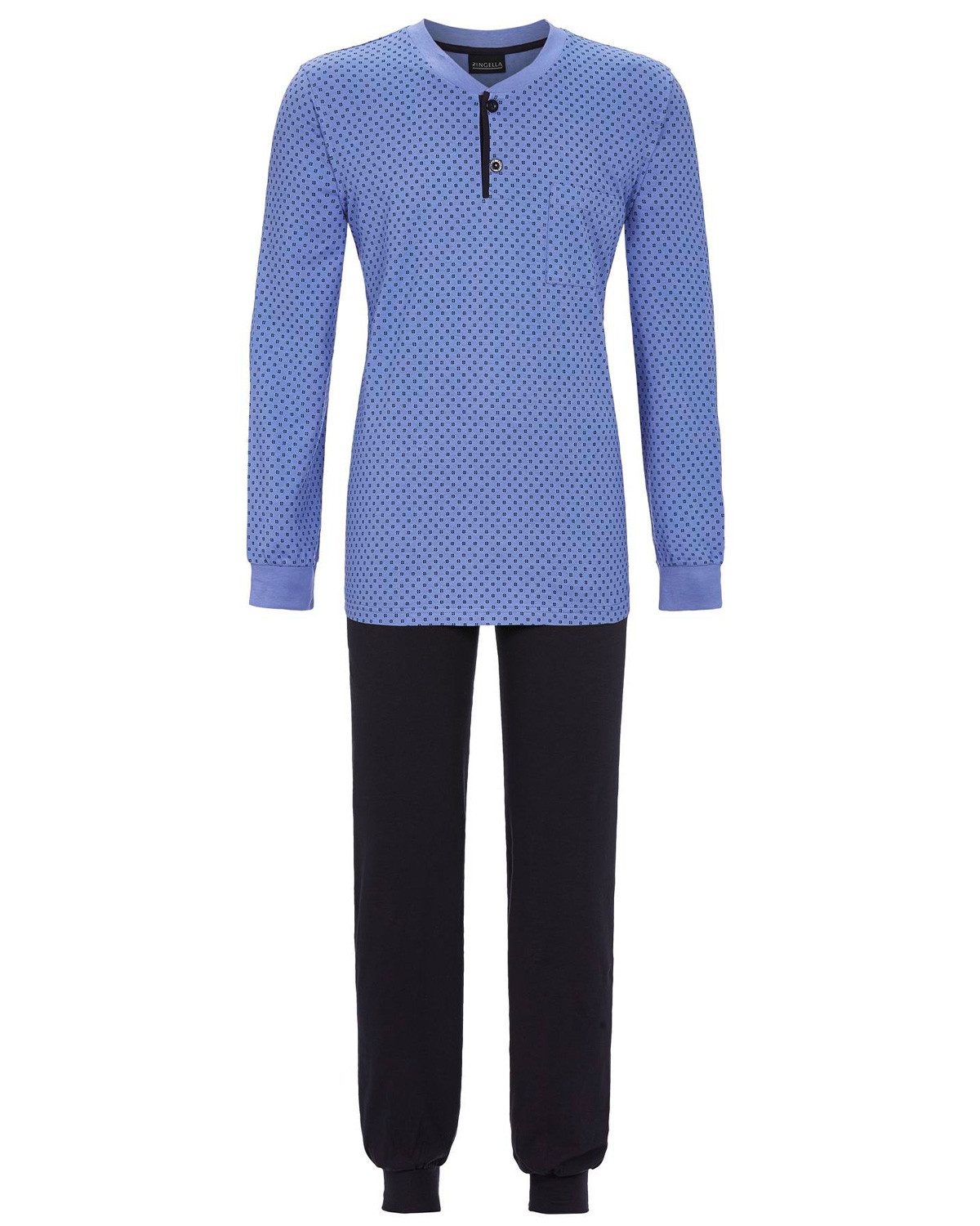 Pyjama RINGELLA Herren Langarm Pyjama mit Strickbündchen