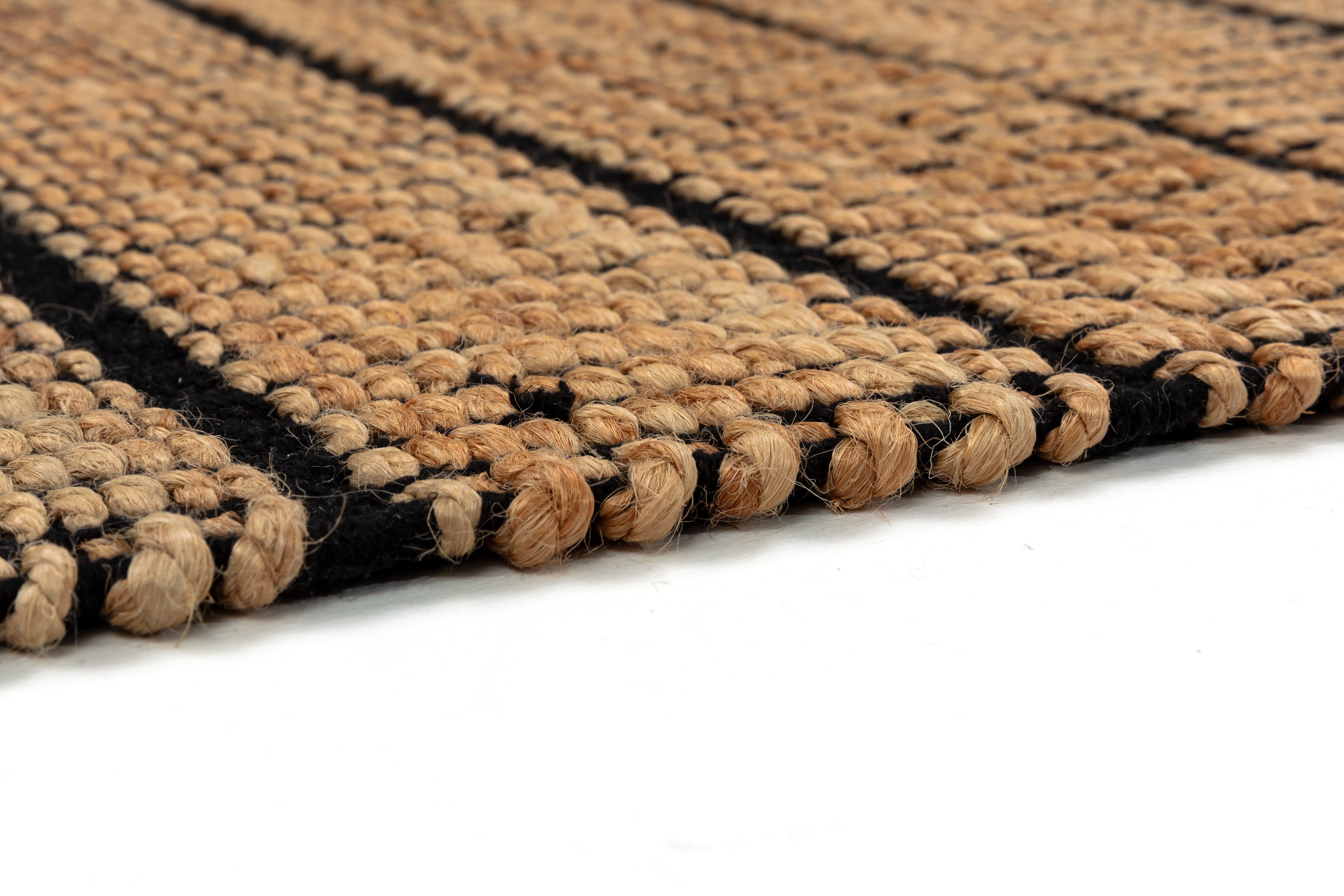 SCHÖNER WOHNEN-Kollektion Teppich Nalaya, rechteckig, Höhe: 10 mm, Jute/Baumwolle, rustikale Haptik, Streifenoptik, Wohnzimmer – Bild 5 von 5
