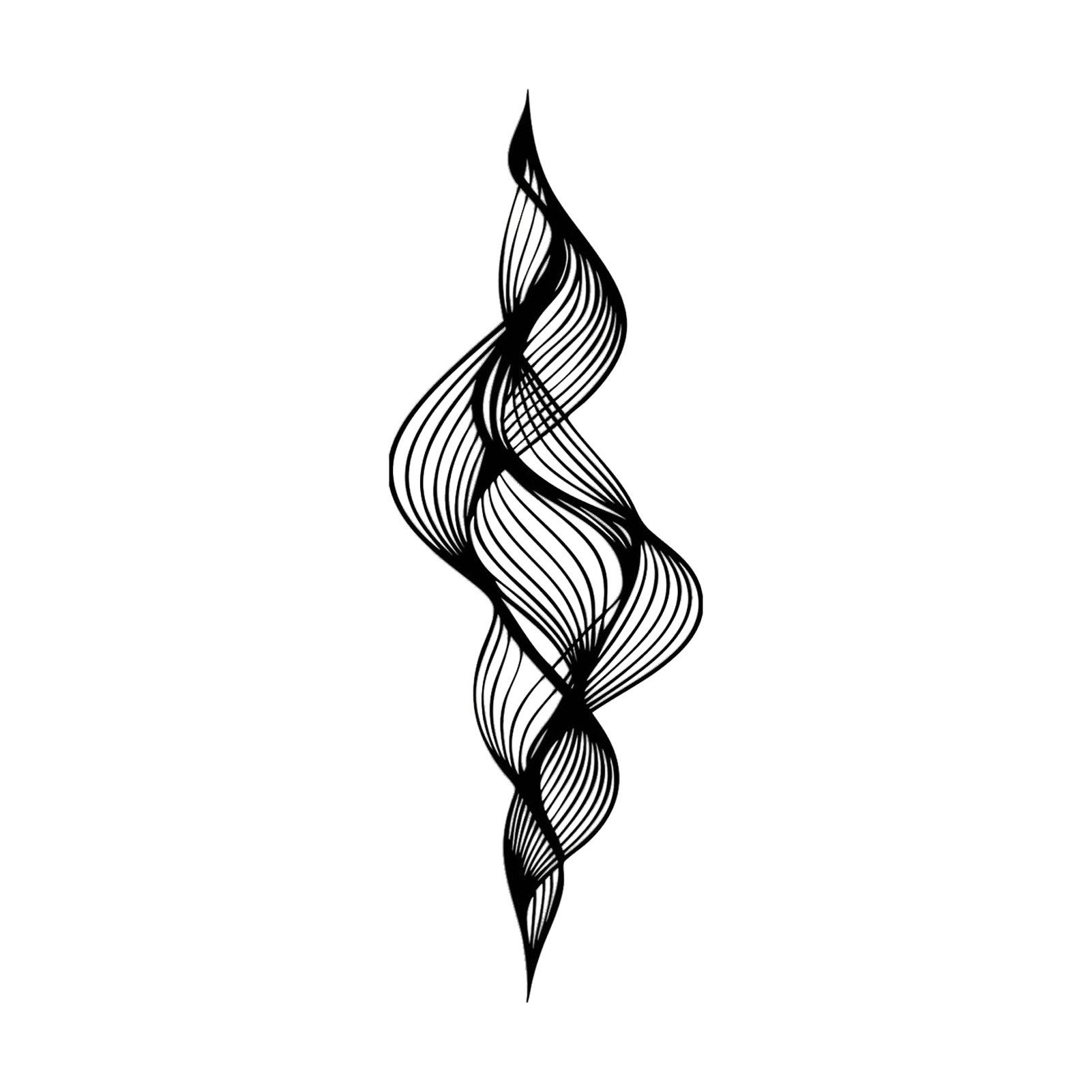 Jumpeak Wanddekoobjekt Wanddeko mit Wellenmotiven,Spiralmuster,Abstrakte Motive,Linienkunst, Metall,4 Farben,5 Maße,Dekorative Muster,Flurdekoration,Geschenkide – Bild 2 von 5