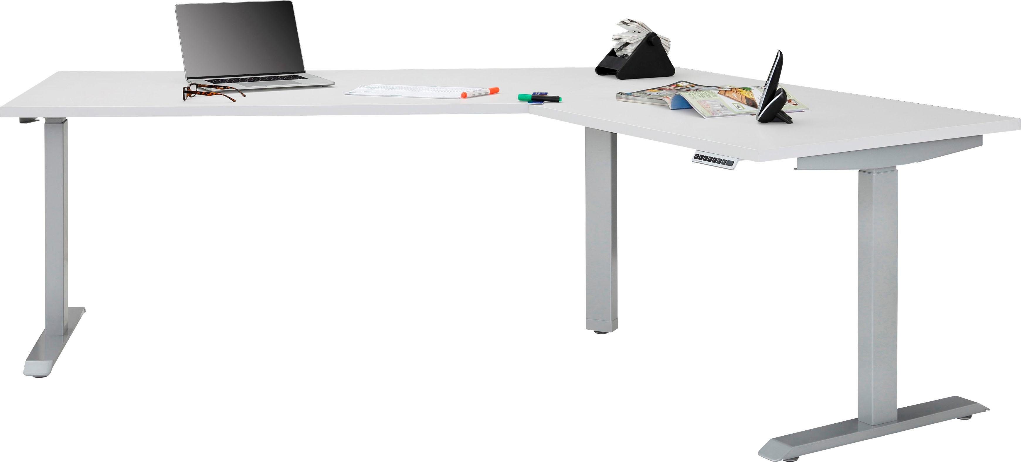 Maja Möbel Schreibtisch »eDJUST Schreibtisch 5510«, 120° Winkelkombination,  elektrisch höhenverstellbar, 2-Motoren-Gestell, Memoryfunktion online  kaufen | OTTO