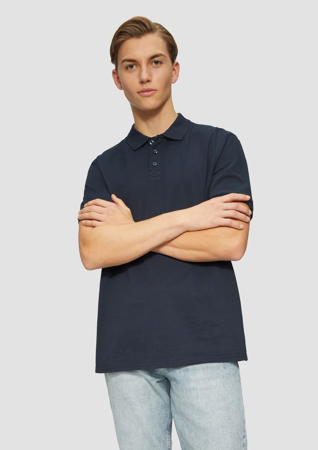 QS Poloshirt Polo-Shirt Kragen, Knöpfe, Regular günstig online kaufen