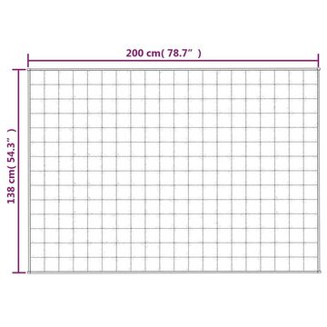 Einziehdecke, Gewichtsdecke Grau 138x200 cm 10 kg Stoff Bettdecke, vidaXL