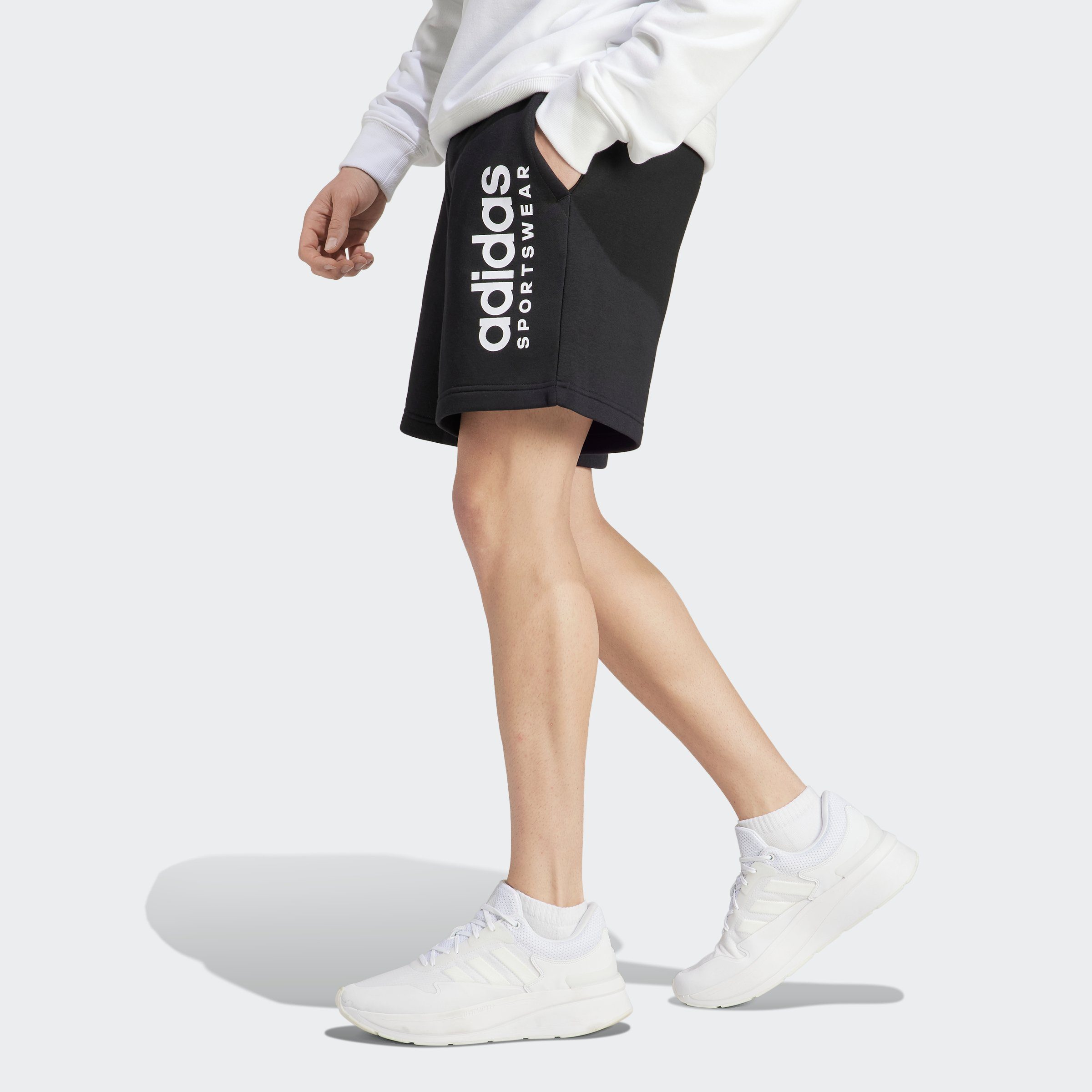 adidas ALL GRAPHIC Black (1-tlg) SZN Sportswear FLEECE Shorts