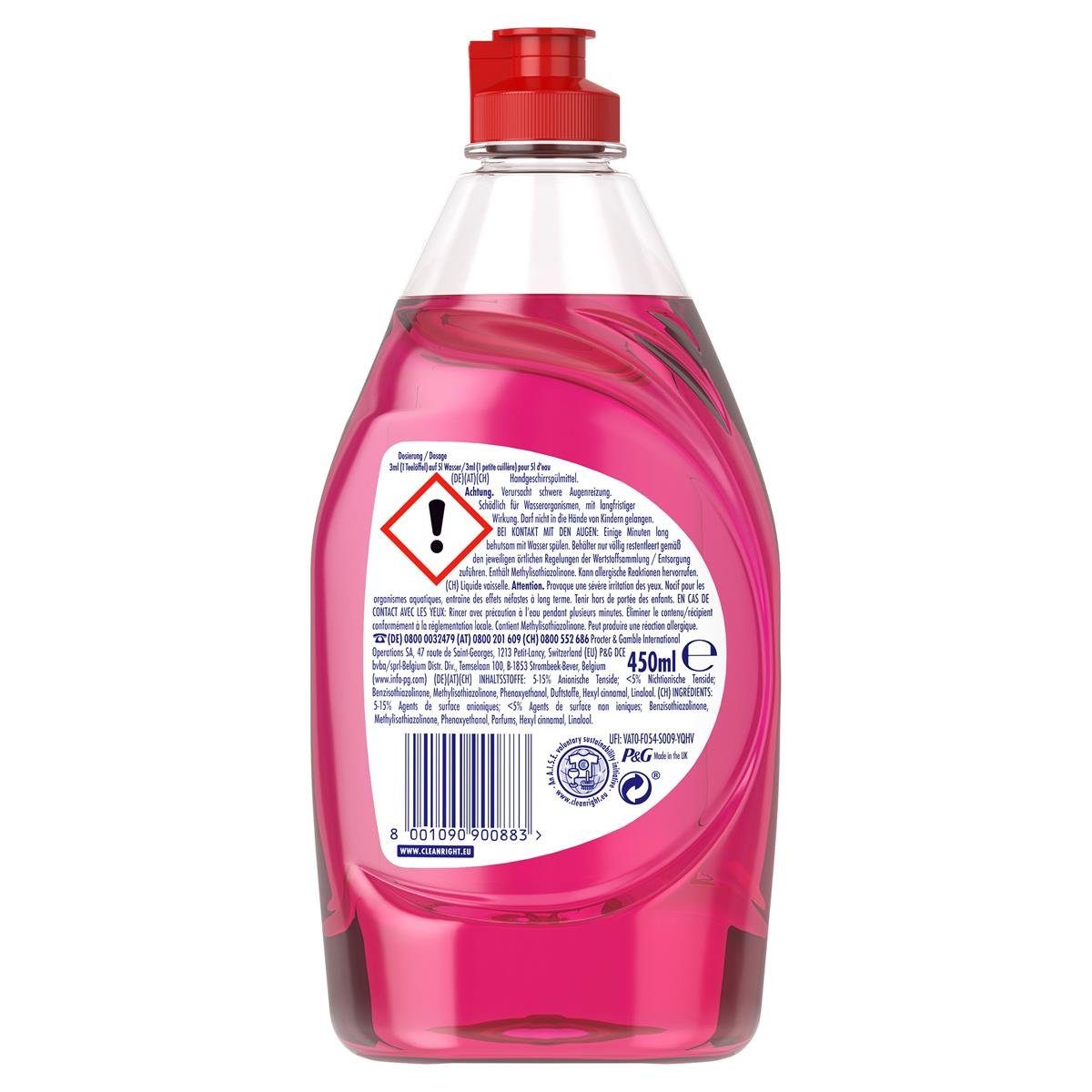 (Geschirrspülmittel gegen Konzentrat 450ml Pinke Fairy Spülmittel Fairy Fett Ultra Jasminblüte