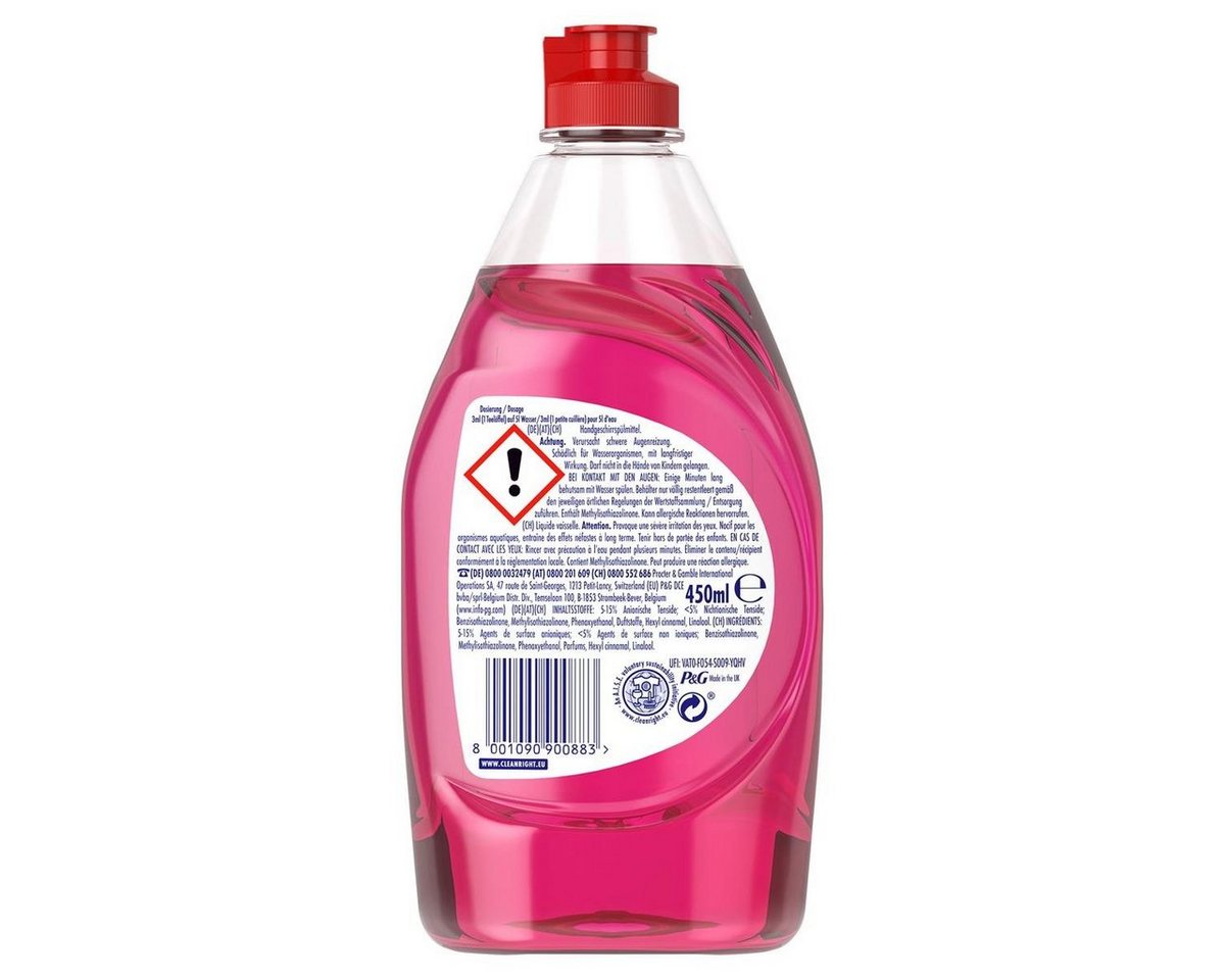 Thumbnail - Fairy Fairy Spülmittel Ultra Konzentrat Pinke Jasminblüte 450ml gegen Fett (Geschirrspülmittel