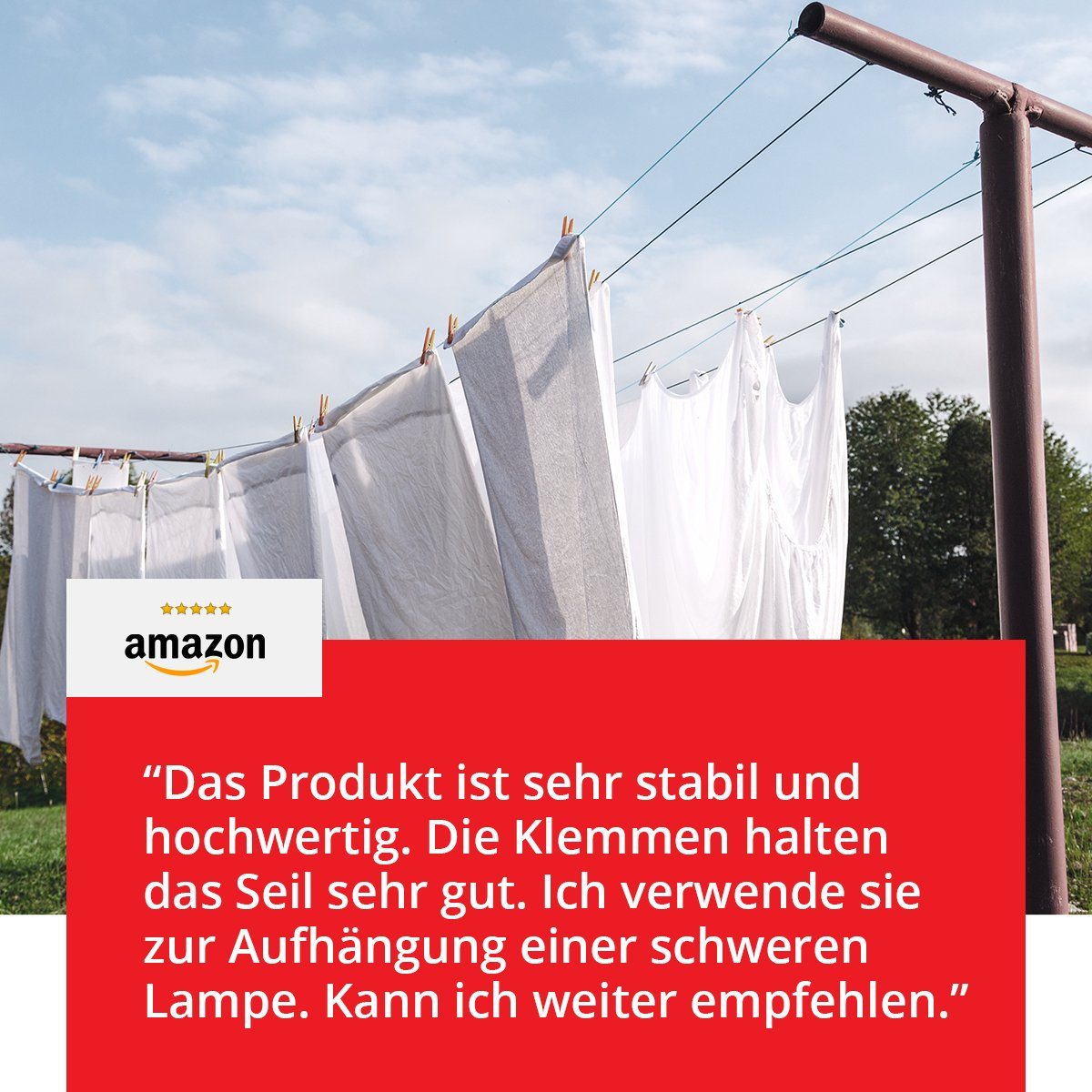 STANKE Drahtseilklemme Bügelformklemme verzinkt, (25St), Seilklemme für Drahtseil – Bild 5 von 5