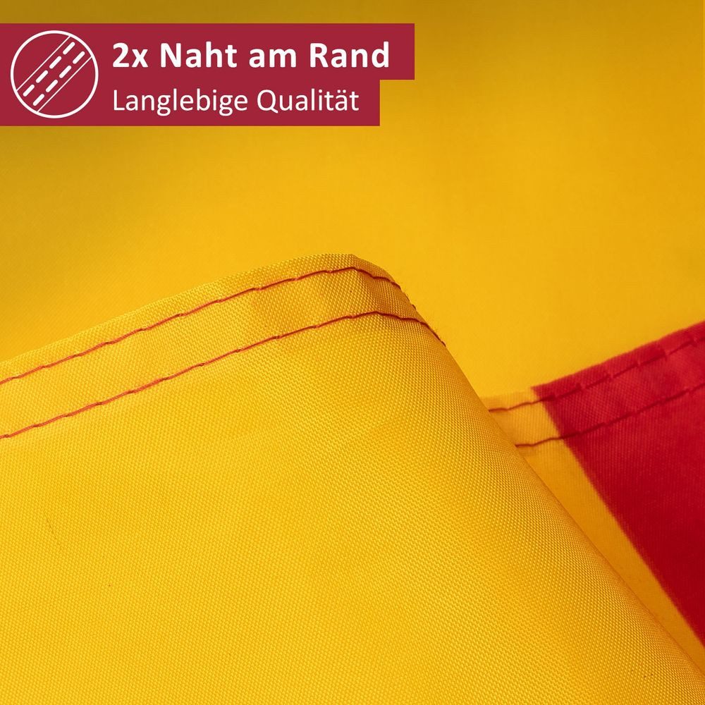 PHENO FLAGS Flagge Rumänien Flagge - Rumänienfahne 90 x 150 cm, Strapazierfähige Fahne für Fahnenmast, mit 2 Ösen