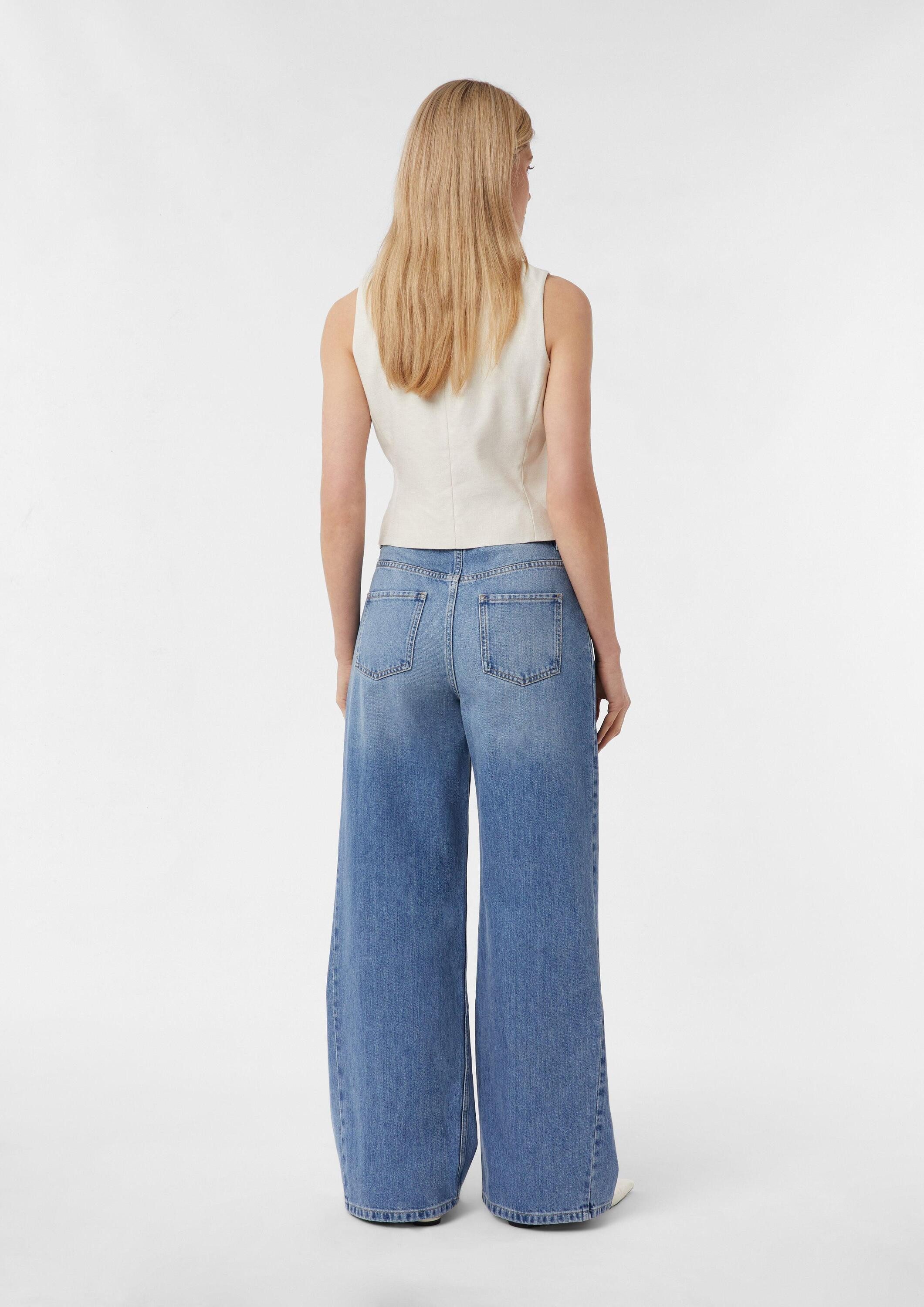 comma Weite Jeans Jeans-Hose Jeans im Relaxed Fit mit Wide Leg