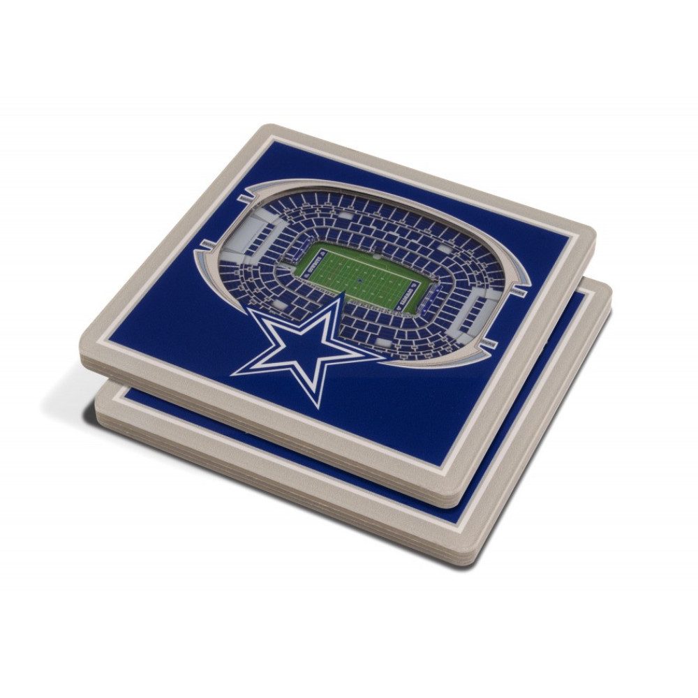 Dallas Cowboys Getränkeuntersetzer Dallas Cowboys 3D StadiumView Untersetzer 2er Set