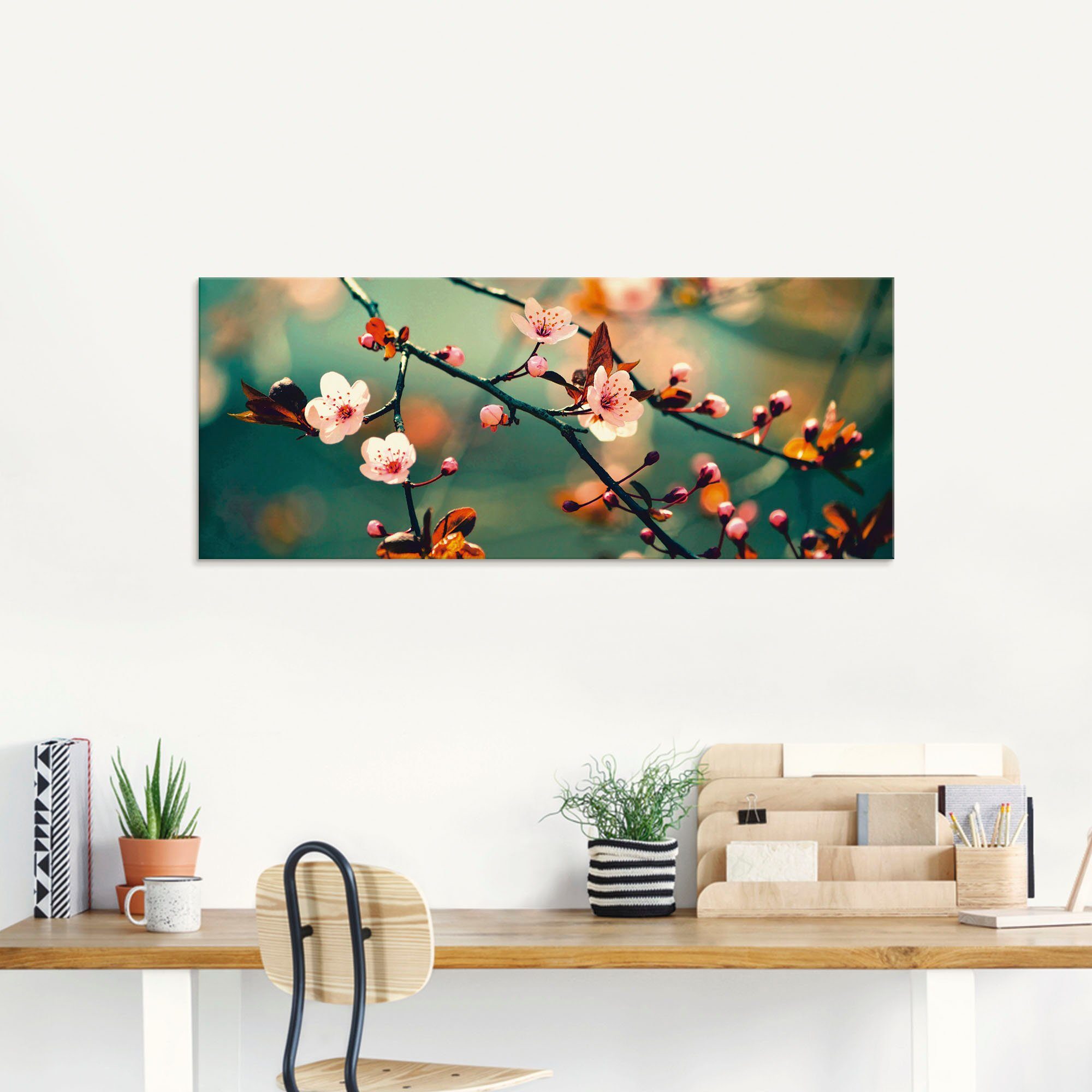 Artland Glasbild Japanische Kirsch Sakura Blumen, günstig online kaufen