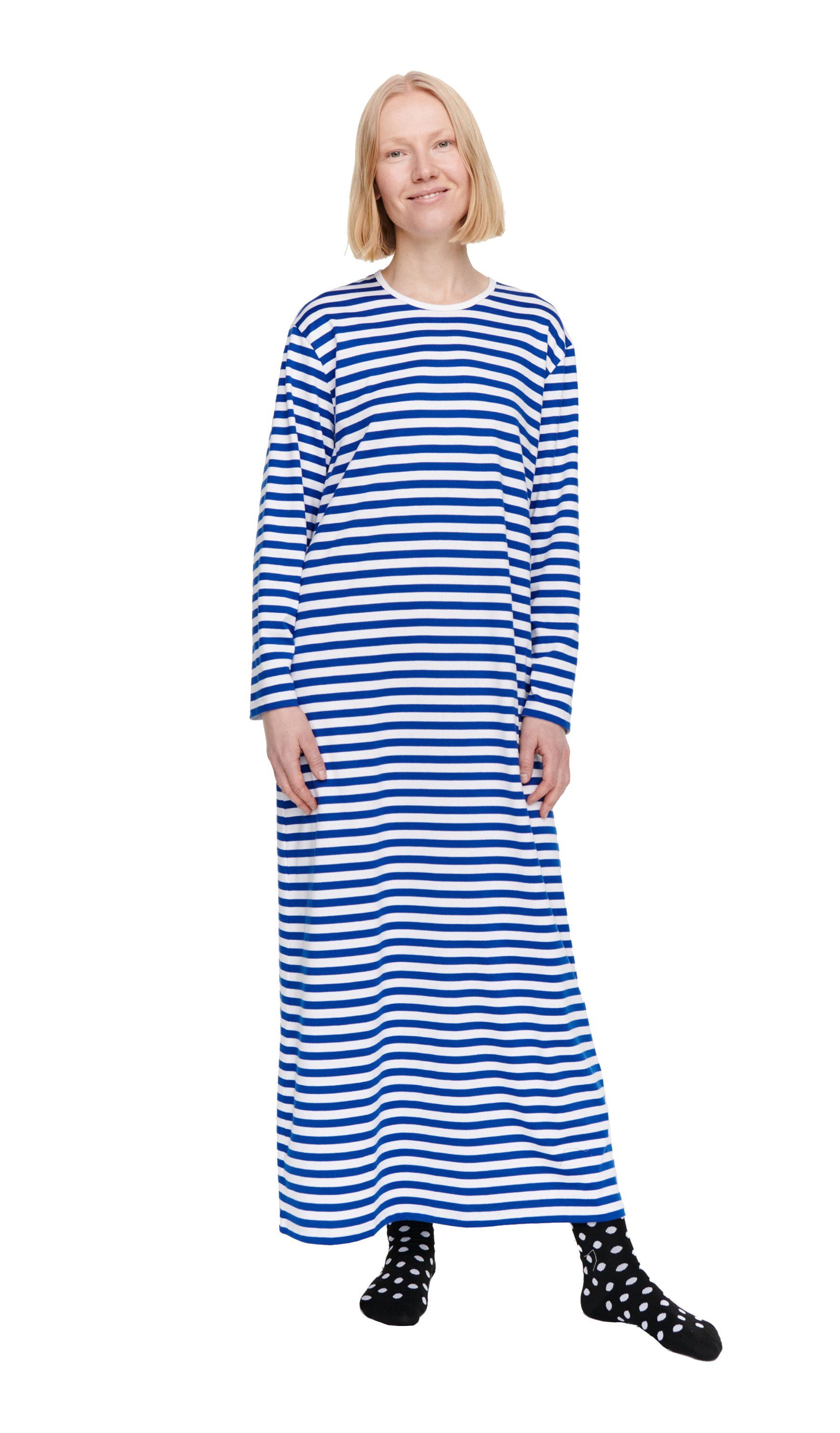Marimekko Nachthemd Katju Blau/weiß