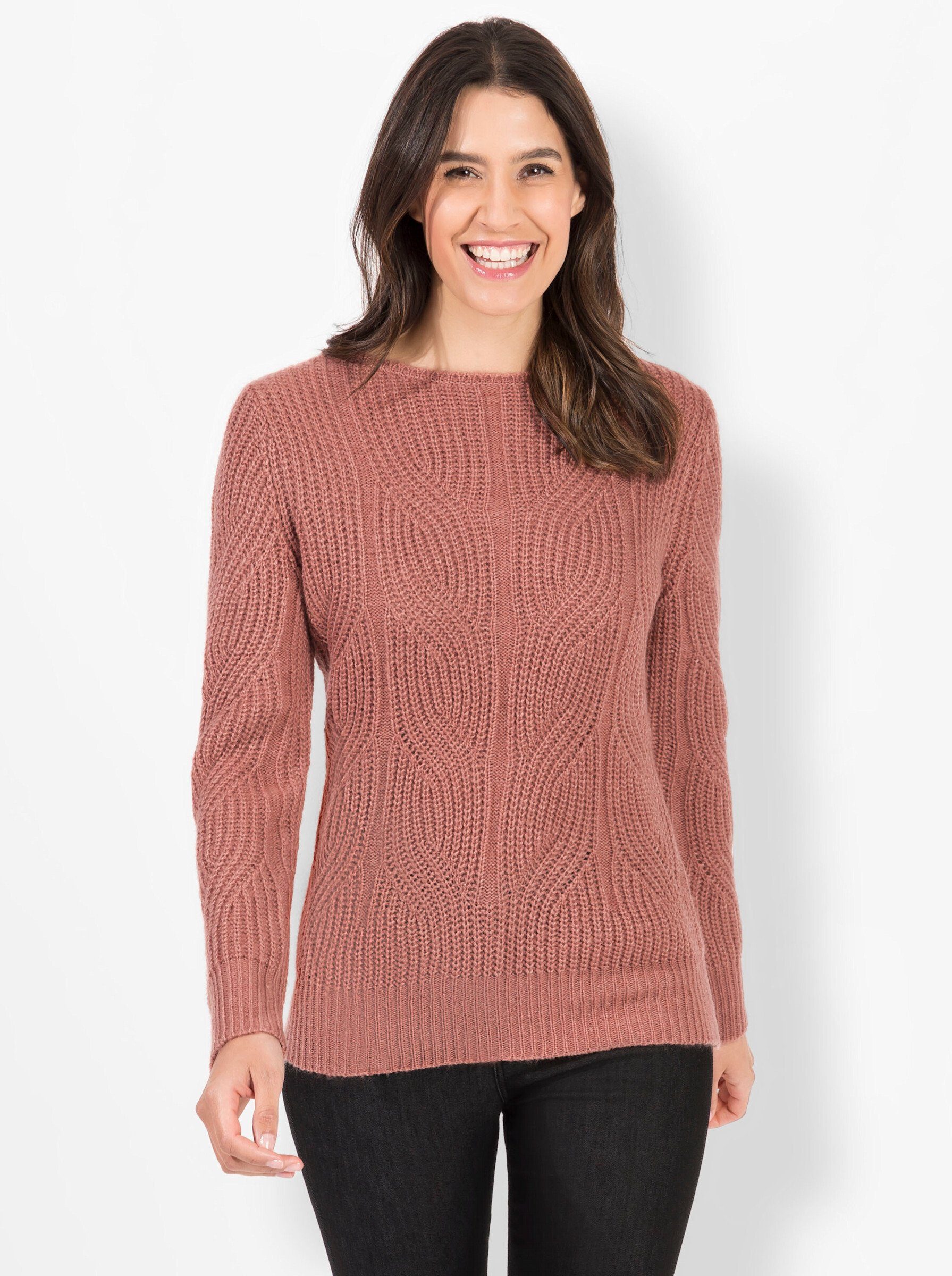 WITT WEIDEN Strickpullover rosenholz-meliert