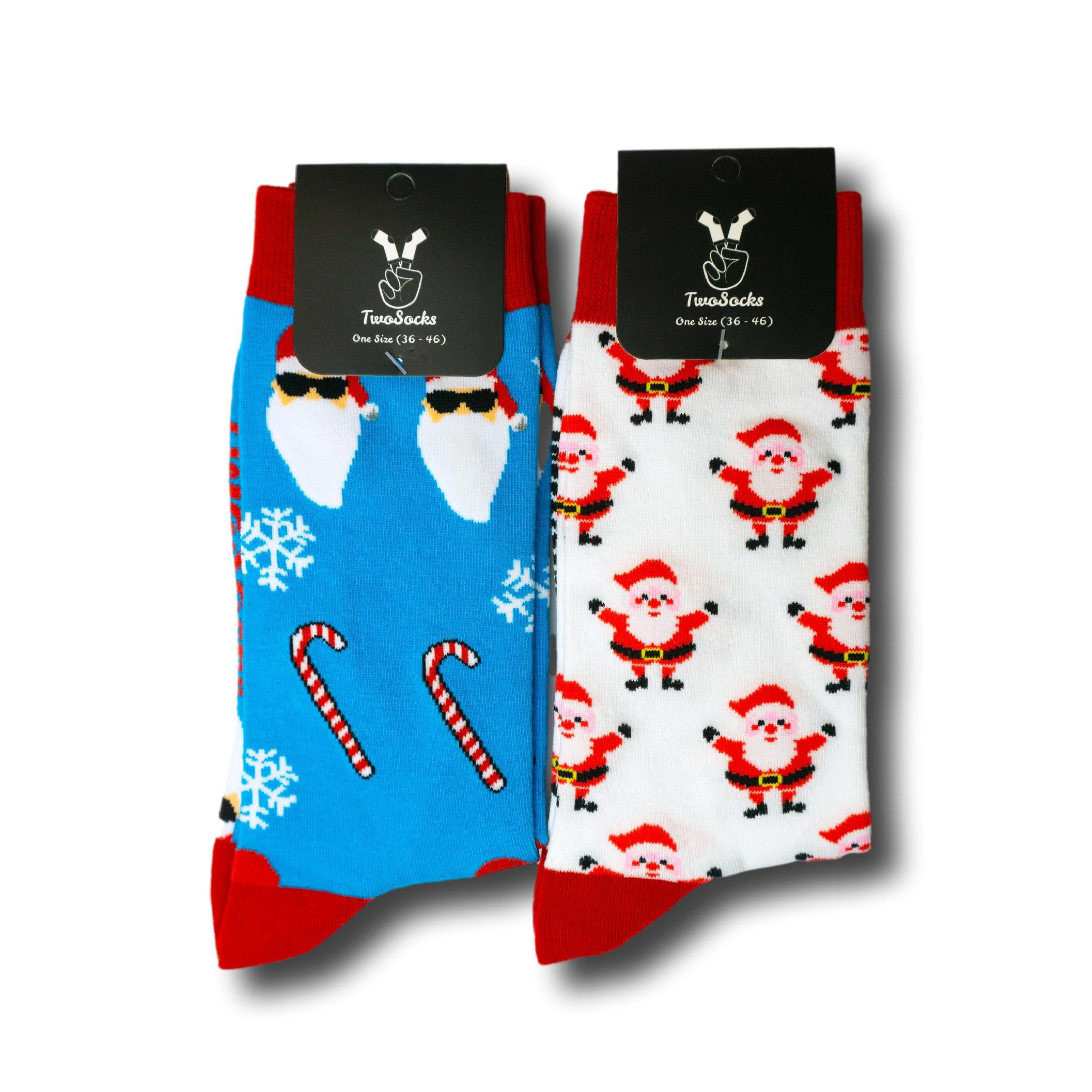 Freizeitsocken Weihnachtssocken lustige Socken Weihnachtsmann, Einheitsgröße