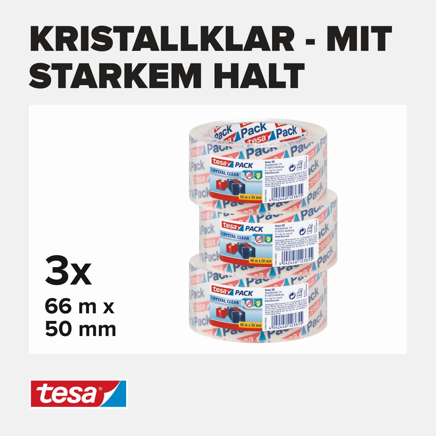 tesa Klebeband tesapack Packband (Spar-Set, 3-St., günstig online kaufen