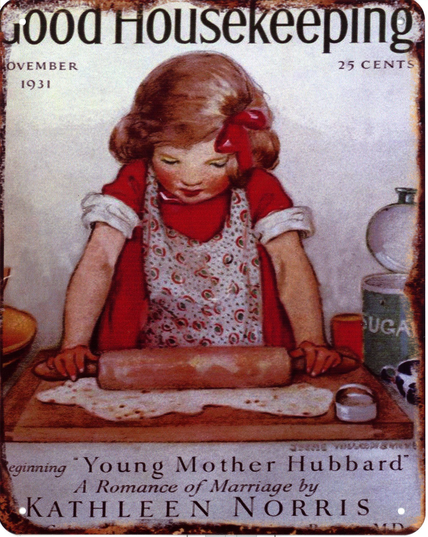 Metallschild Blechschild Good Housekeeping Kind Backen