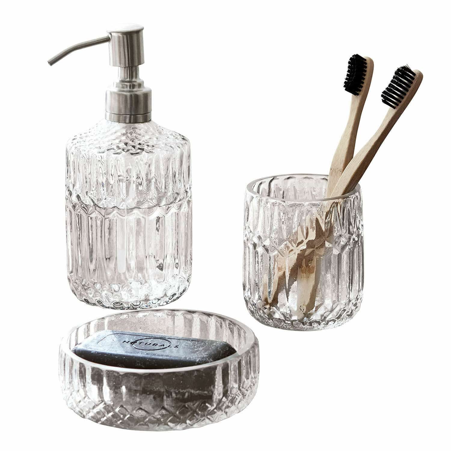 Mirabeau Badaccessoire-Set Bad-Set Denney klar/silber