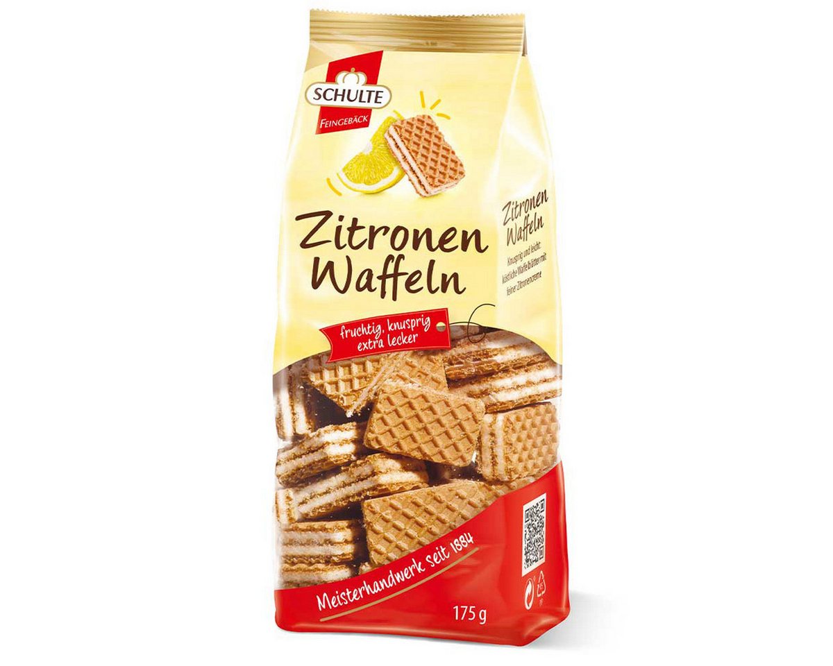 Schulte Kekse, Schulte Zitronen Waffeln knusprige Mini Waffelschnitten 175g