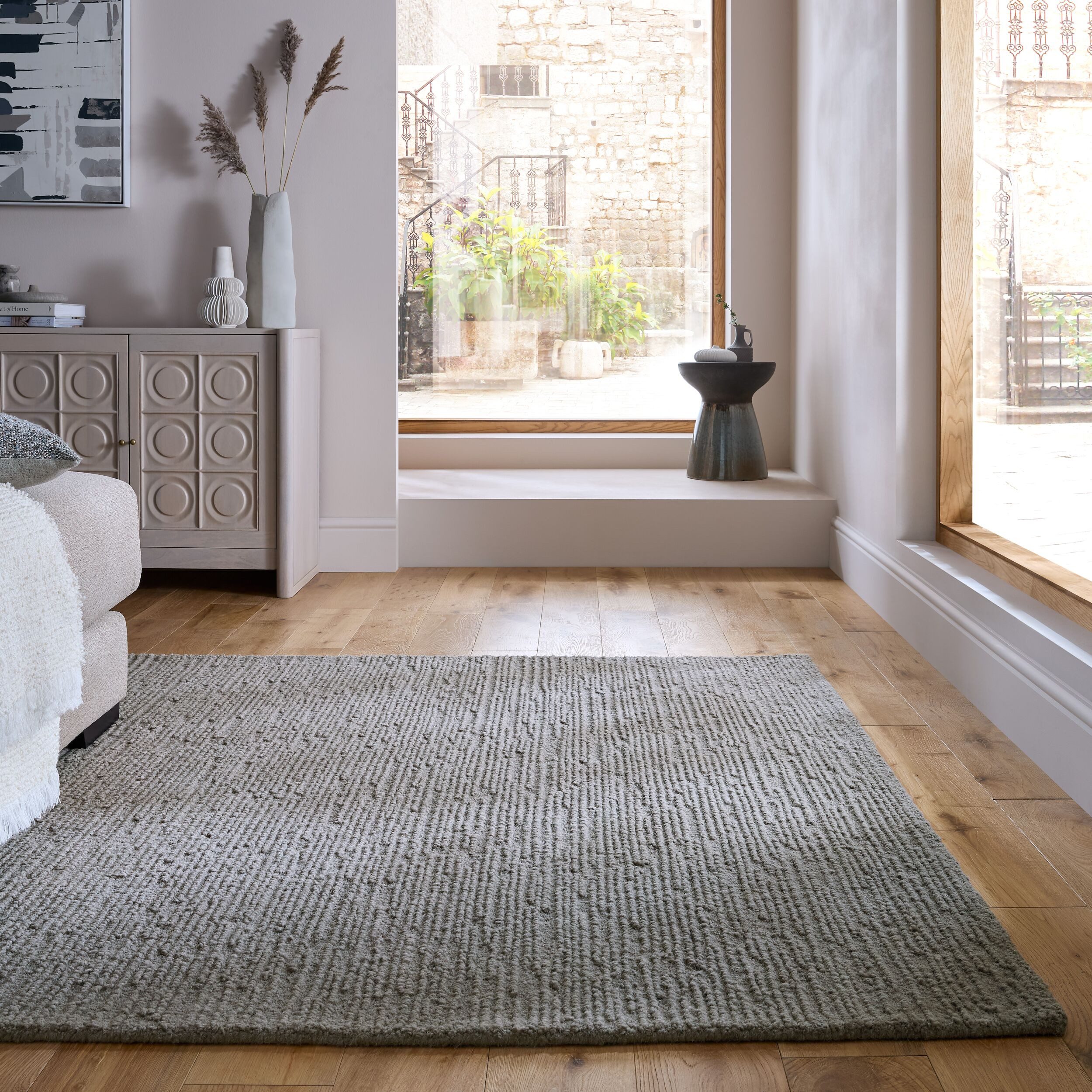 FLAIR RUGS Wollteppich Harris Boucle, rechteckig, Höhe: 12 mm, handgefertigt