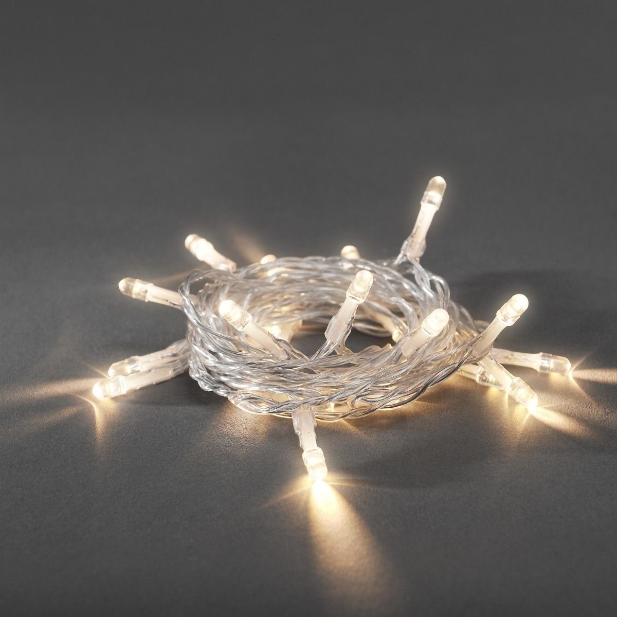 KONSTSMIDE LED-Lichterkette »LED Lichterkette 20 warmweiße LED L: 2,85m  Timer an/aus Schalter transp. Kabel«, 20-flammig online kaufen | OTTO