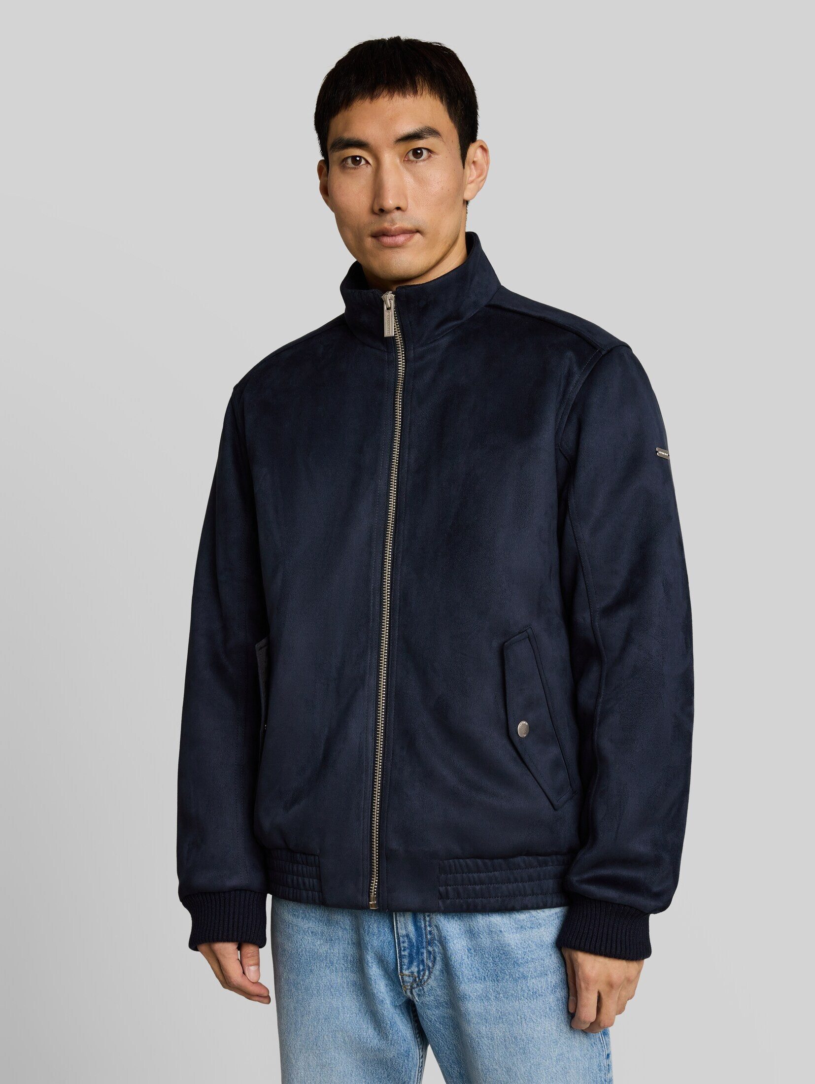 TOM TAILOR Lederimitatjacke Jacken Blouson Jacke in Wildleder-Optik