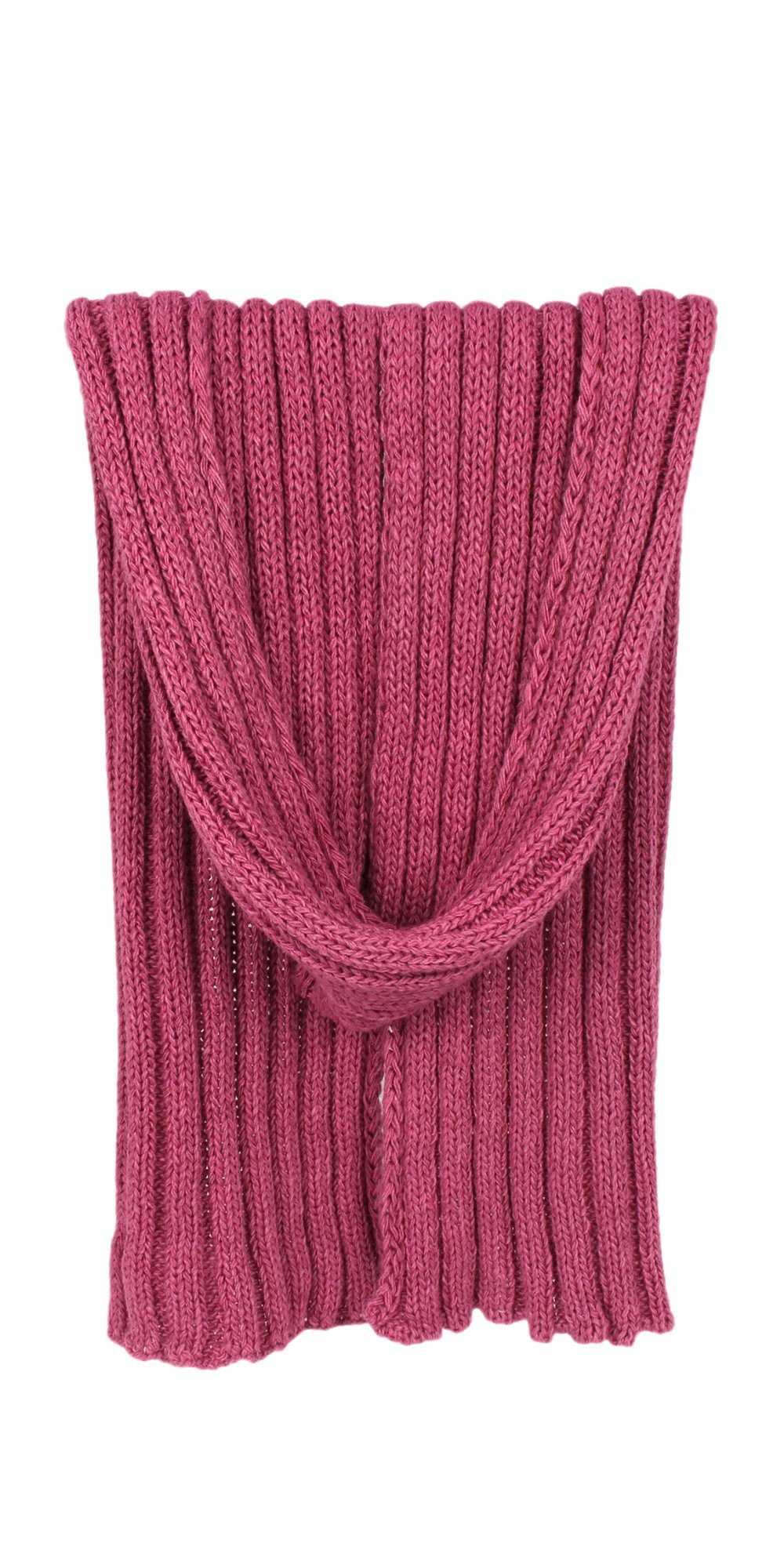 ZEBRO Strickschal Basic-Ripp 3/3, mit hohem Wollanteil pink